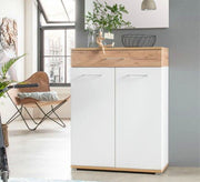 White Shoe rack and beige top drawer - Vitrine Furniture - Furniture