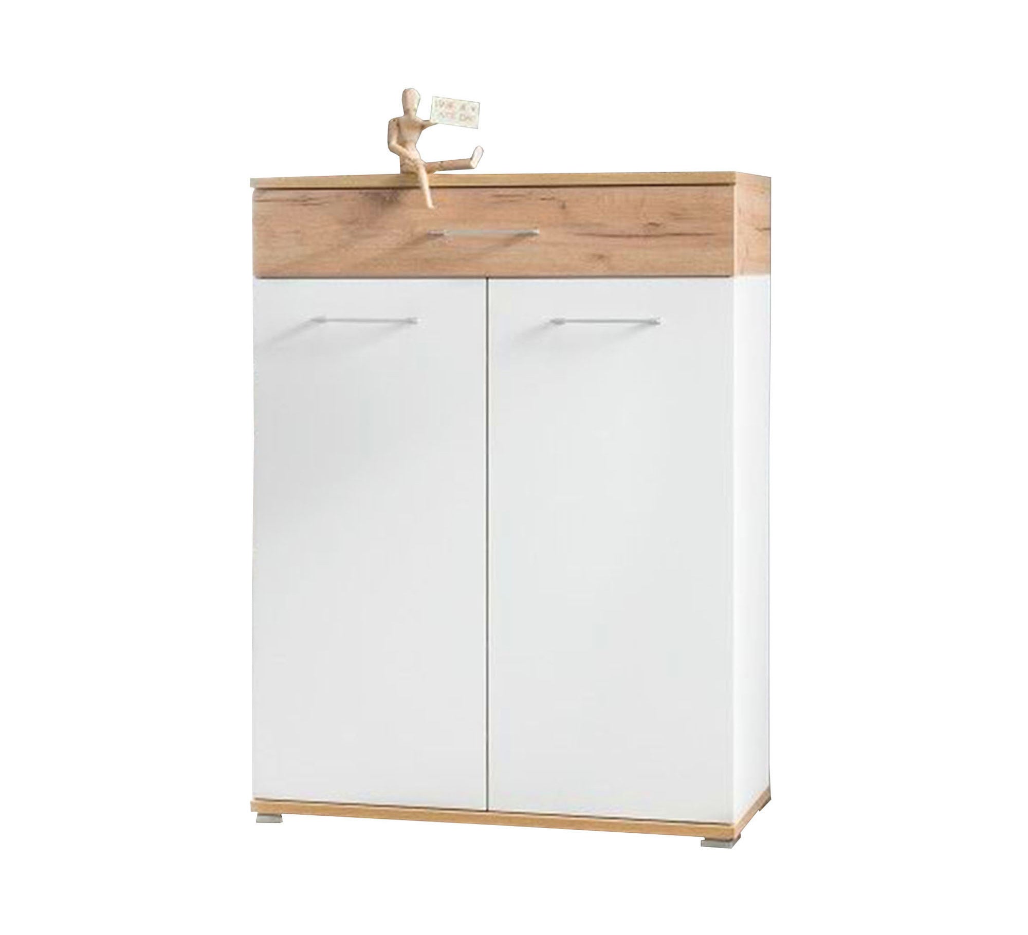 White Shoe rack and beige top drawer - Vitrine Furniture - Furniture