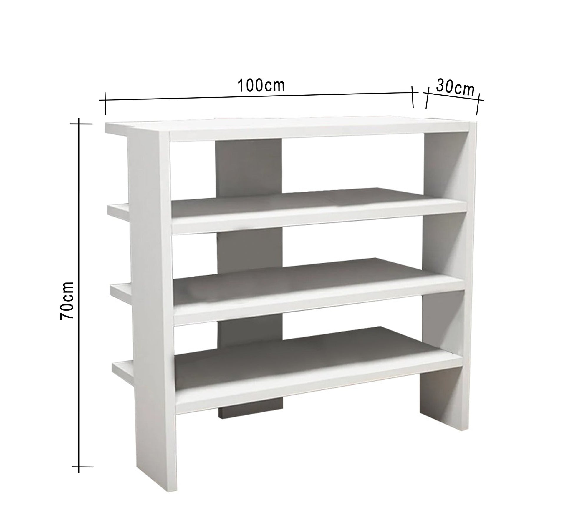 White Shoe Rack with four shelves - Vitrine Furniture - Furniture