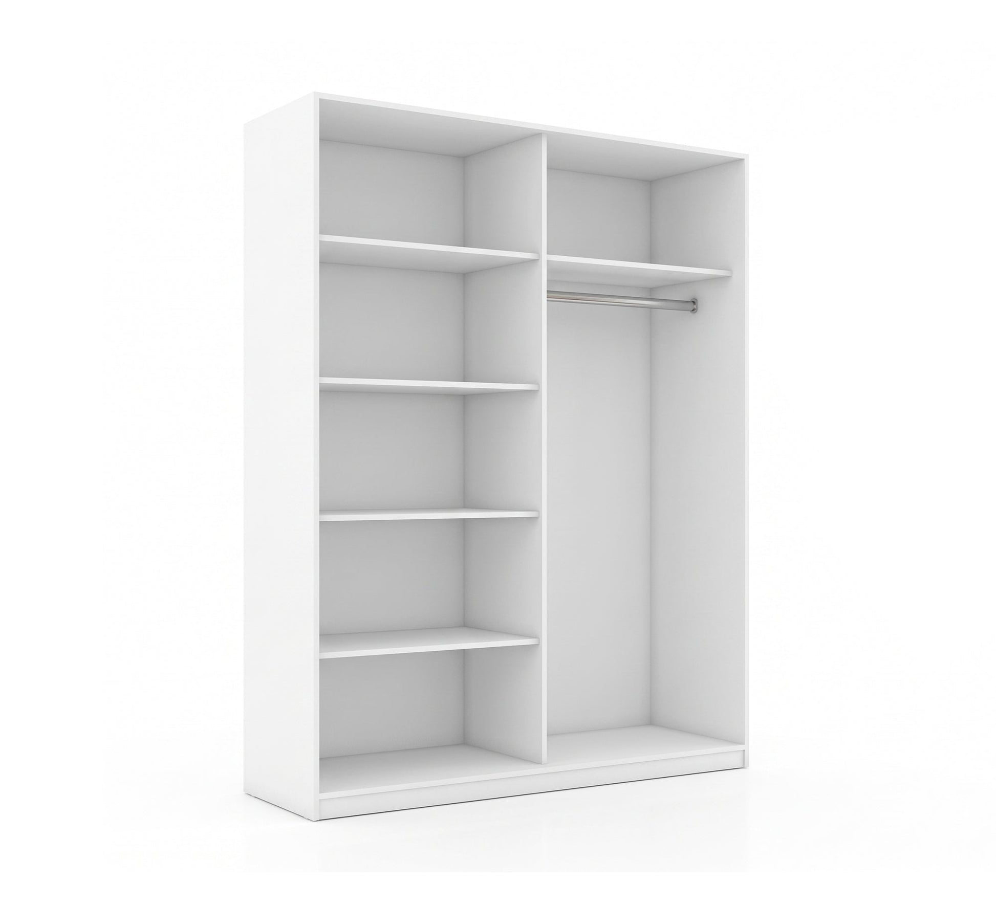 White sliding wardrobe with mirror door - Vitrine Furniture - Wardrobes