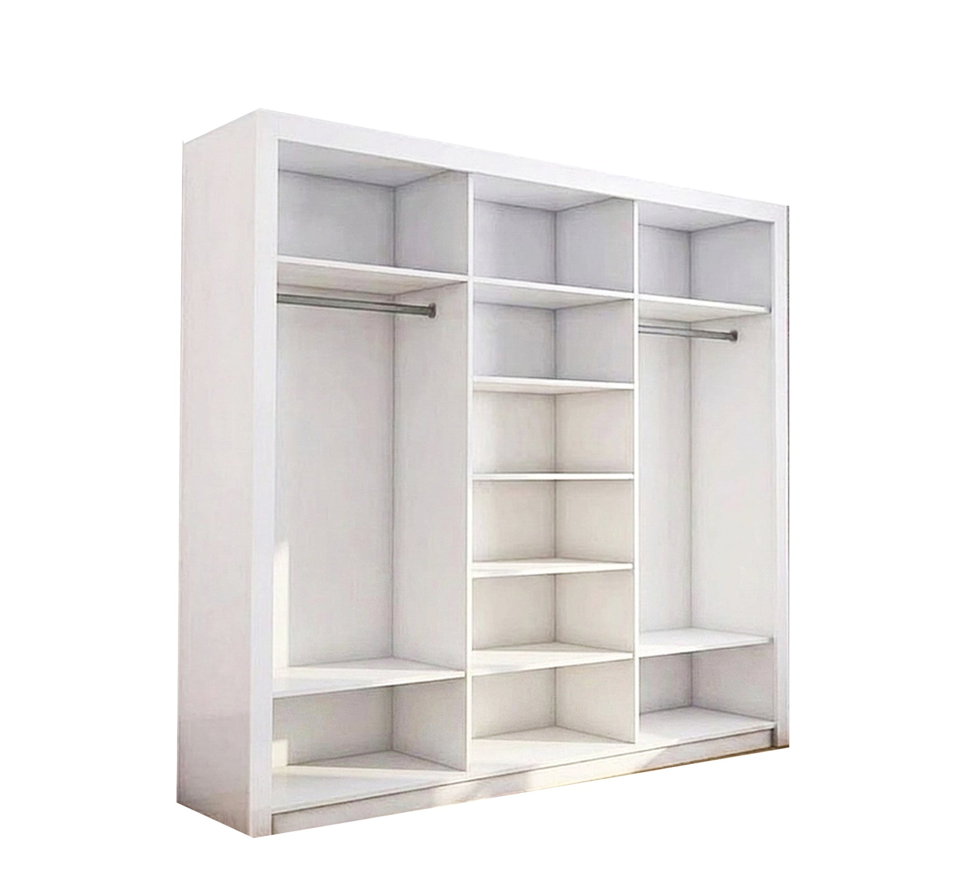 White sliding wardrobe with mirror - Vitrine Furniture - Wardrobes
