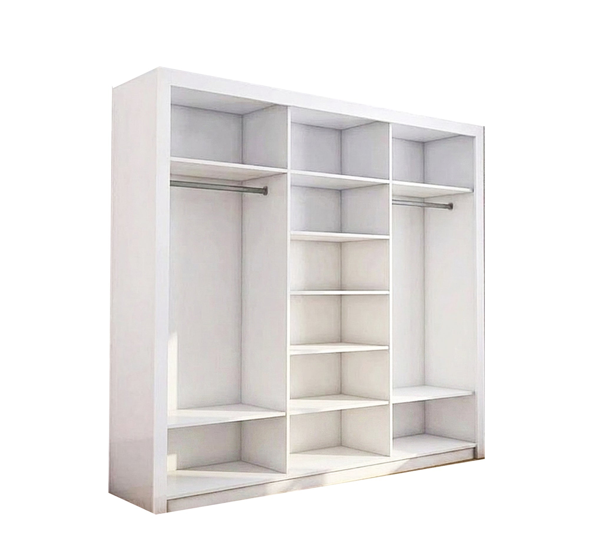 White sliding wardrobe with mirror - Vitrine Furniture - Wardrobes