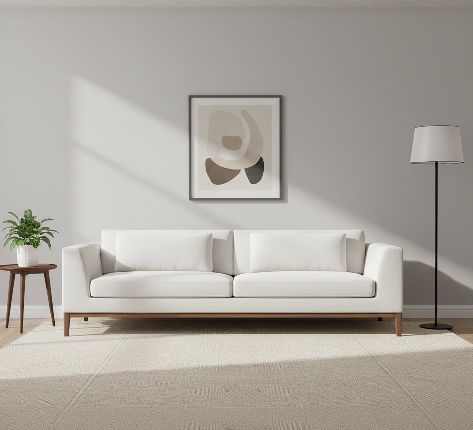 White sofa with movable back cushions - Vitrine Furniture - Living room Sofas