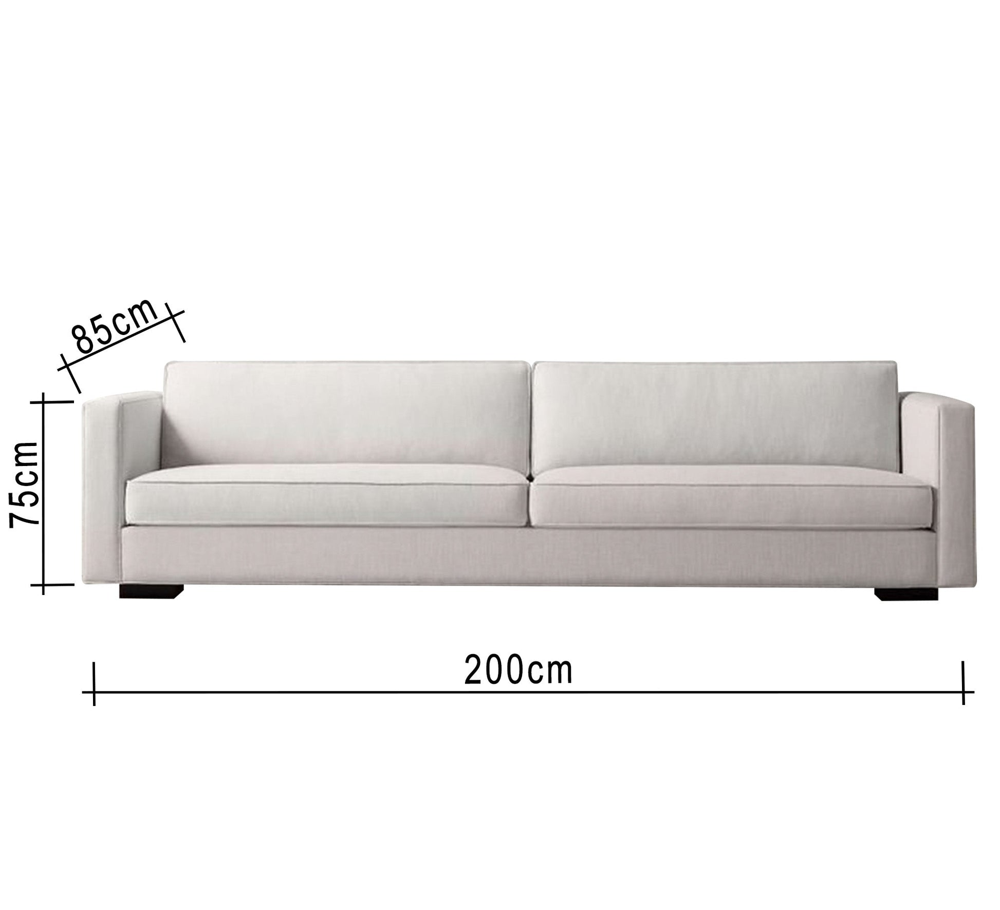 White sofa with thin armrests - Vitrine Furniture - Living room Sofas