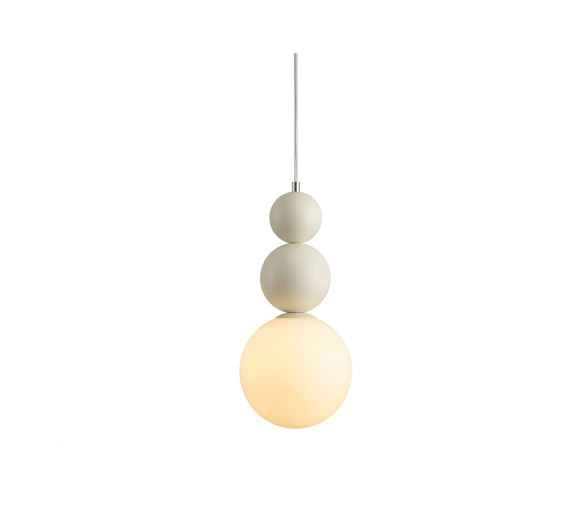 White Stacked Beads Opal Globe Pendant - Vitrine Furniture - Ceiling lights