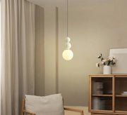 White Stacked Beads Opal Globe Pendant - Vitrine Furniture - Ceiling lights