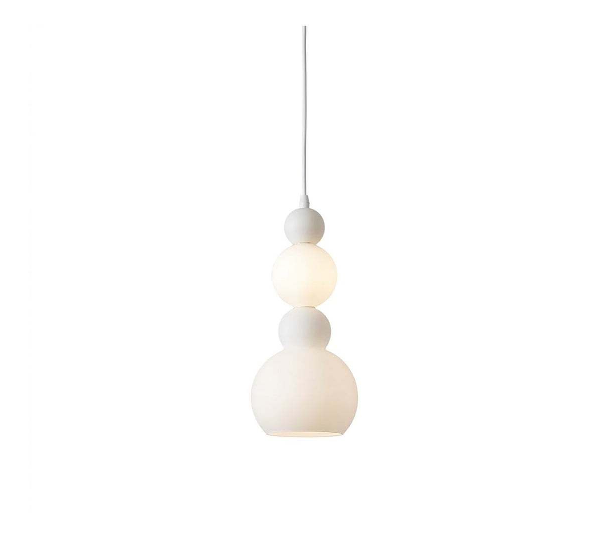 White Stacked Spheres Gourd Pendant Light - Vitrine Furniture - Ceiling lights