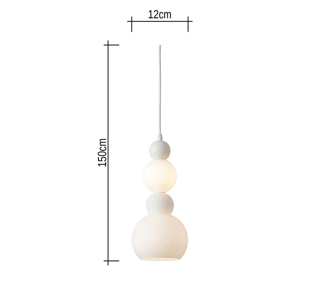 White Stacked Spheres Gourd Pendant Light - Vitrine Furniture - Ceiling lights