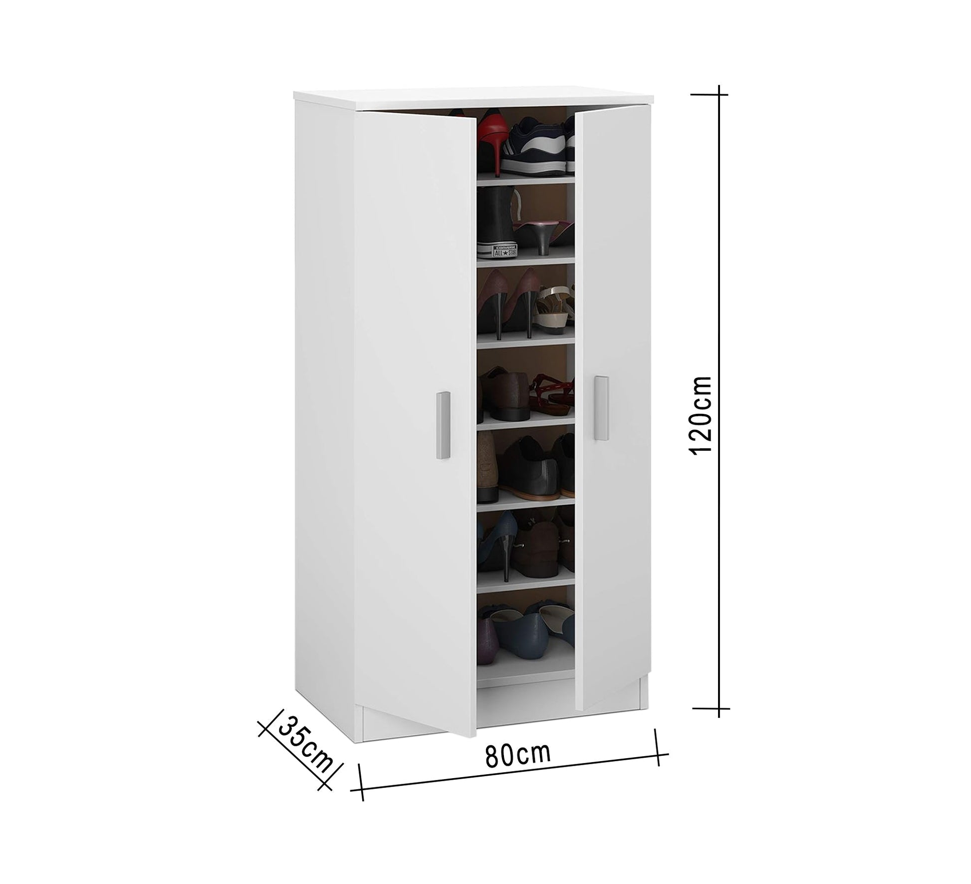 White storage cabinet for the entryway - Vitrine Furniture - Furniture