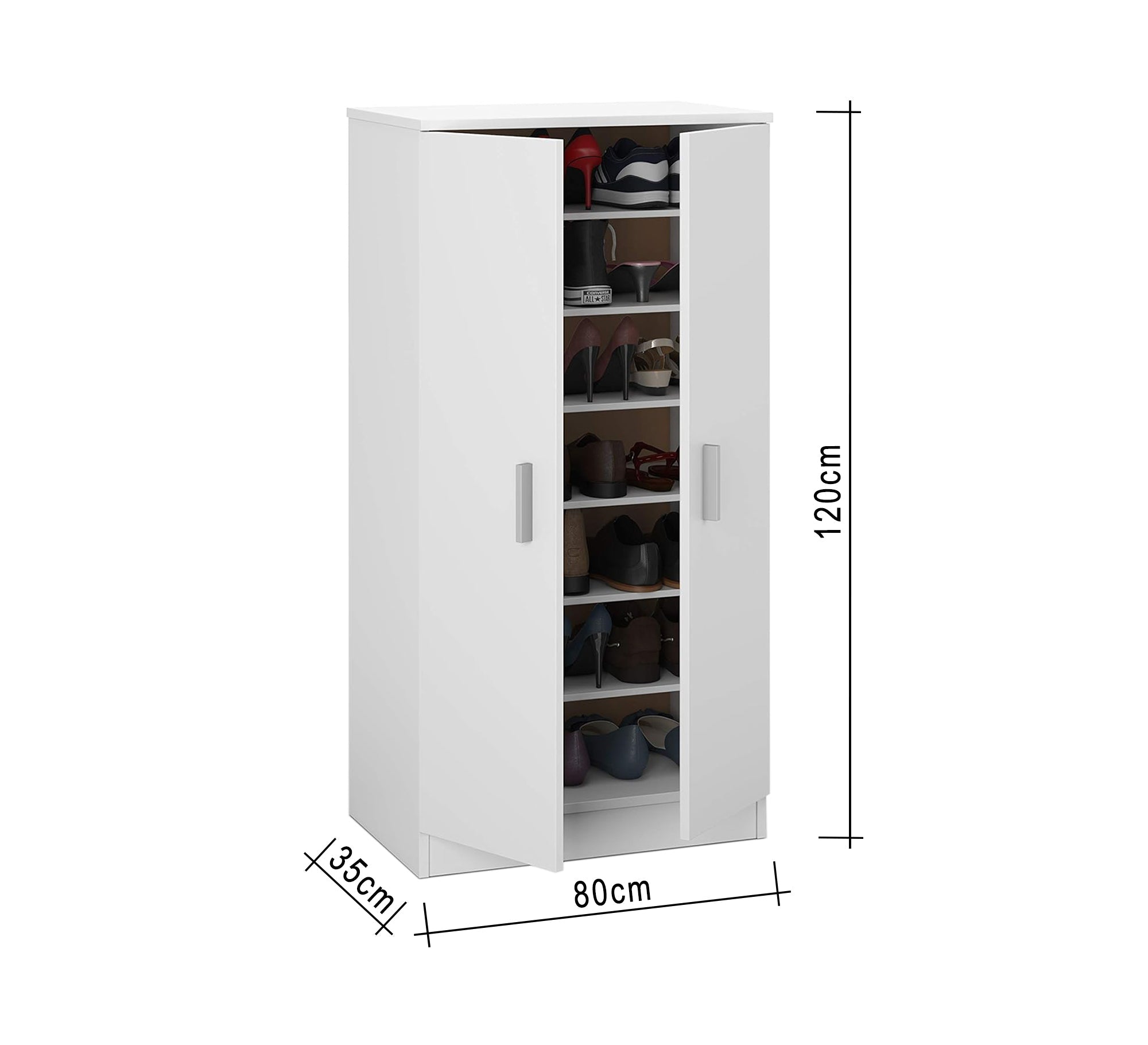 White storage cabinet for the entryway - Vitrine Furniture - Furniture
