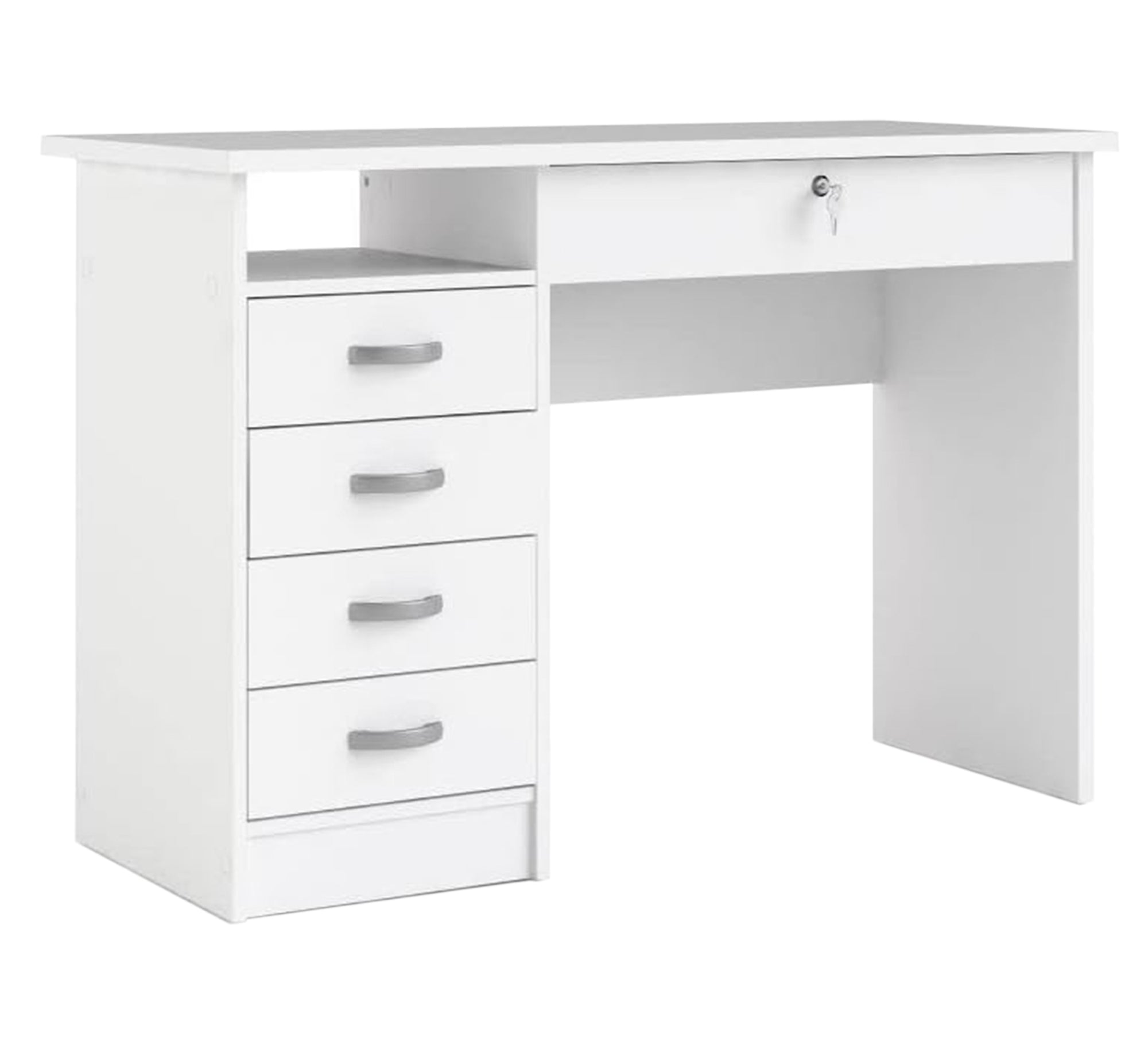 White study desk with storage drawers and a comfortable design - Vitrine Furniture - Furniture