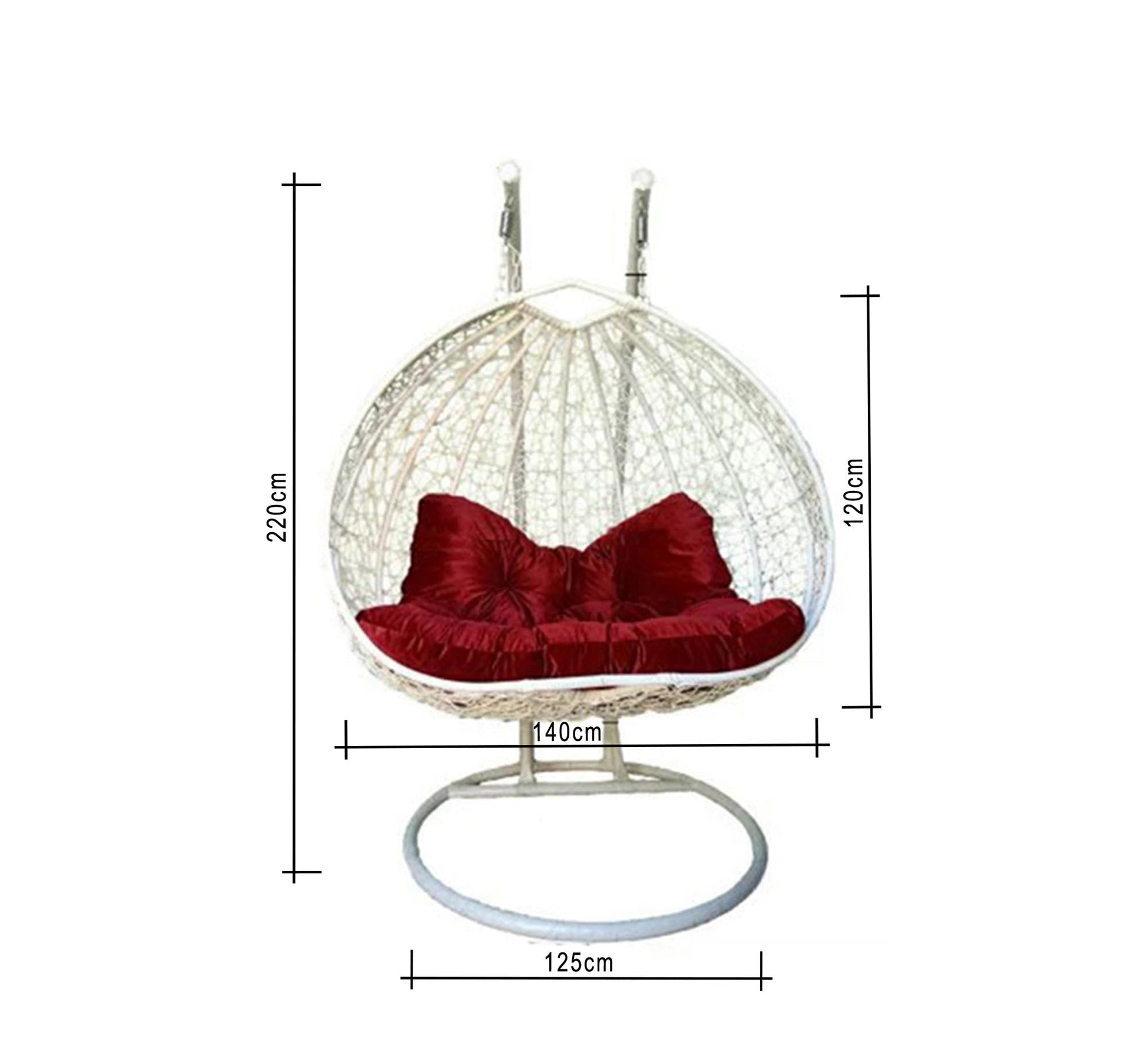 White swing chair for two people - Vitrine Furniture - Outdoor Products