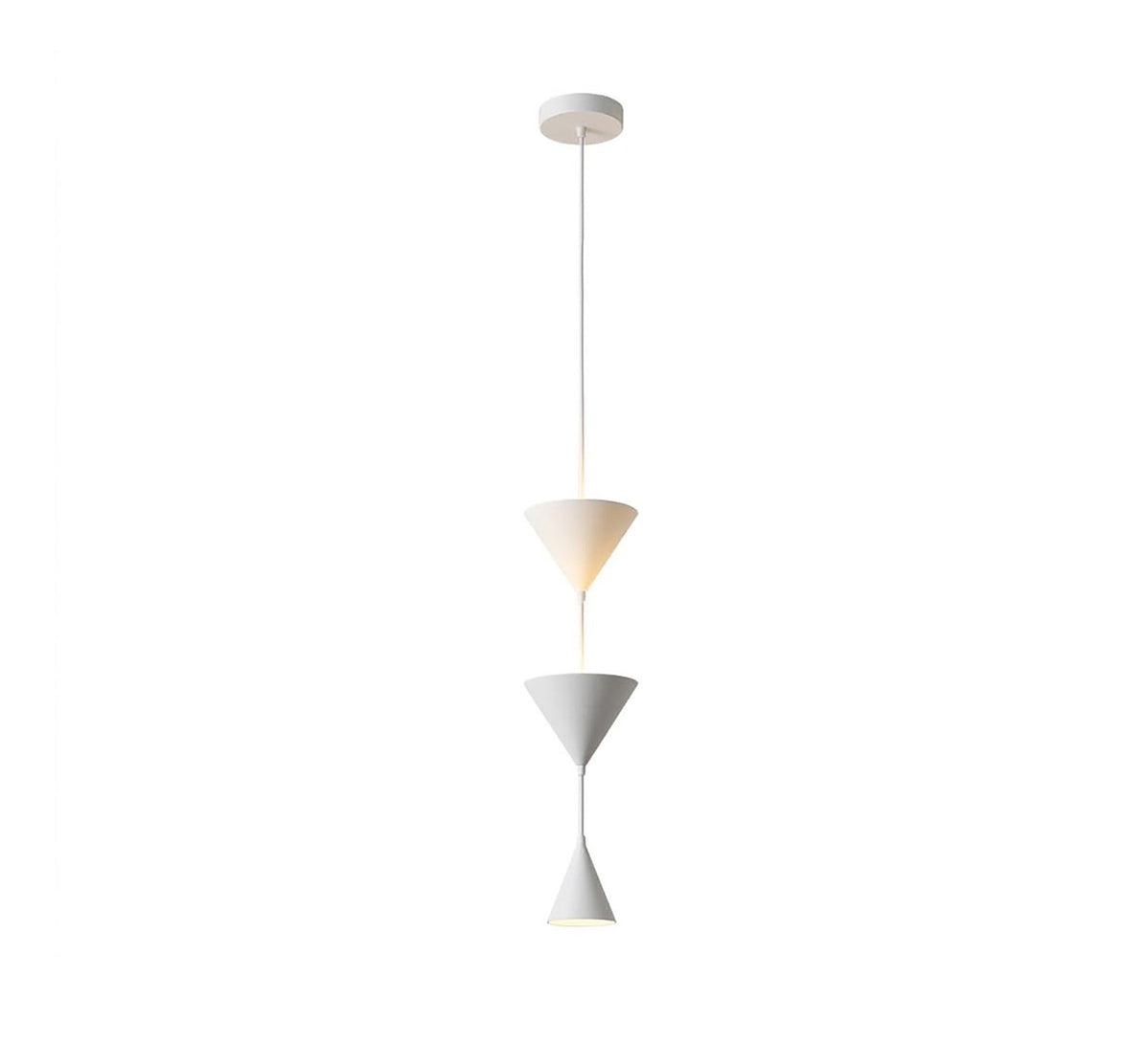 White Triple Cone Modern Pendant Light - Vitrine Furniture - Ceiling lights