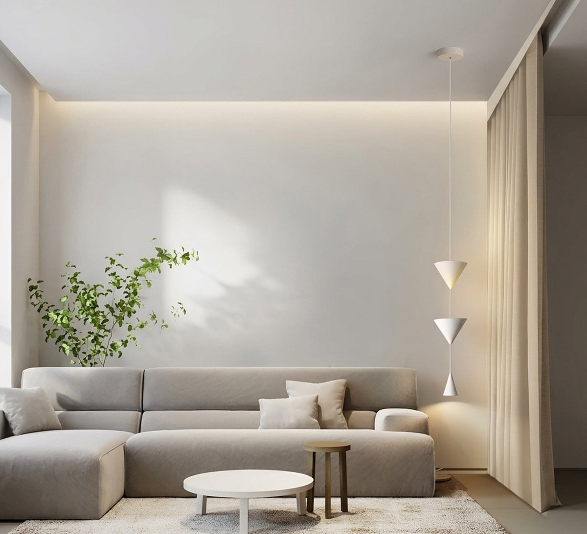 White Triple Cone Modern Pendant Light - Vitrine Furniture - Ceiling lights