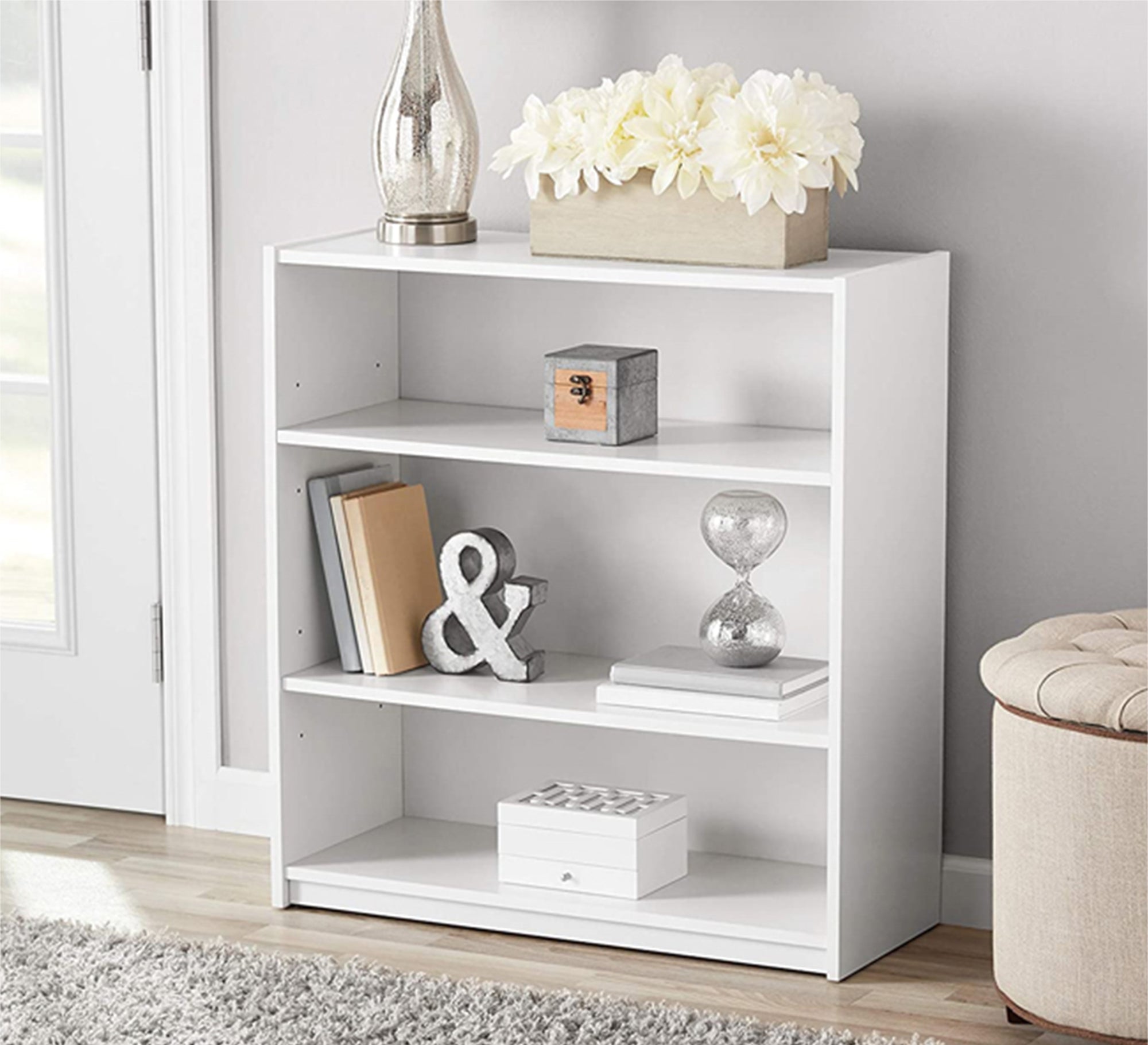 White Triple - Shelf Accent Piece - Elegant & Sleek - Vitrine Furniture - Furniture
