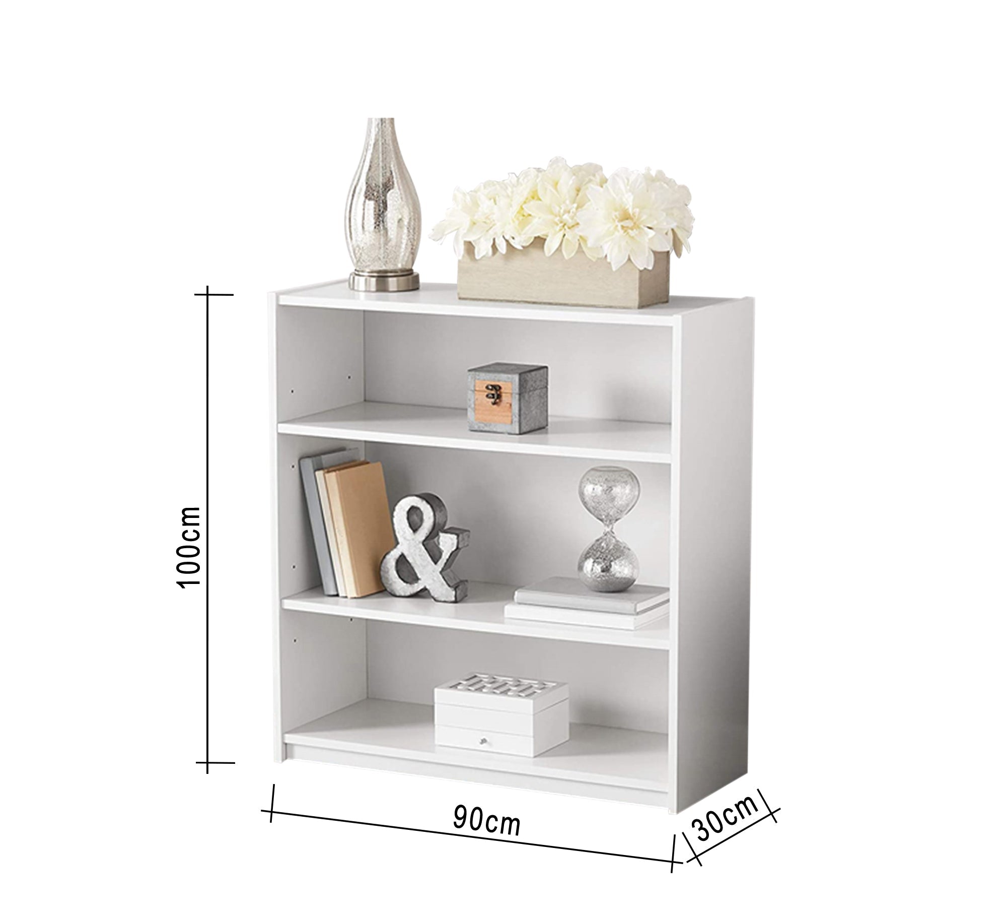 White Triple - Shelf Accent Piece - Elegant & Sleek - Vitrine Furniture - Furniture