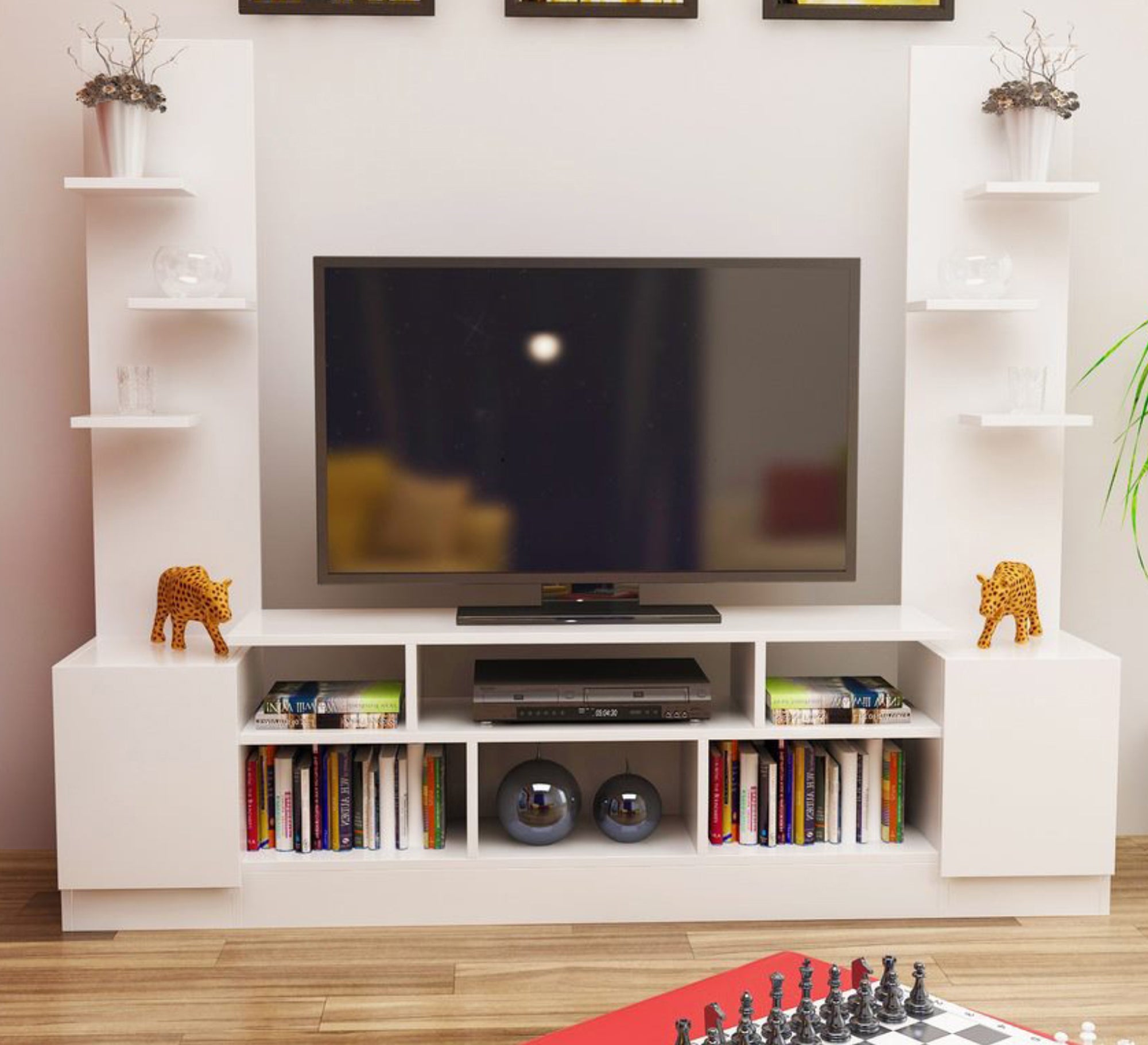 White TV cabinet - Vitrine Furniture - Furniture