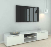 White TV table with simple design - Vitrine Furniture - Furniture