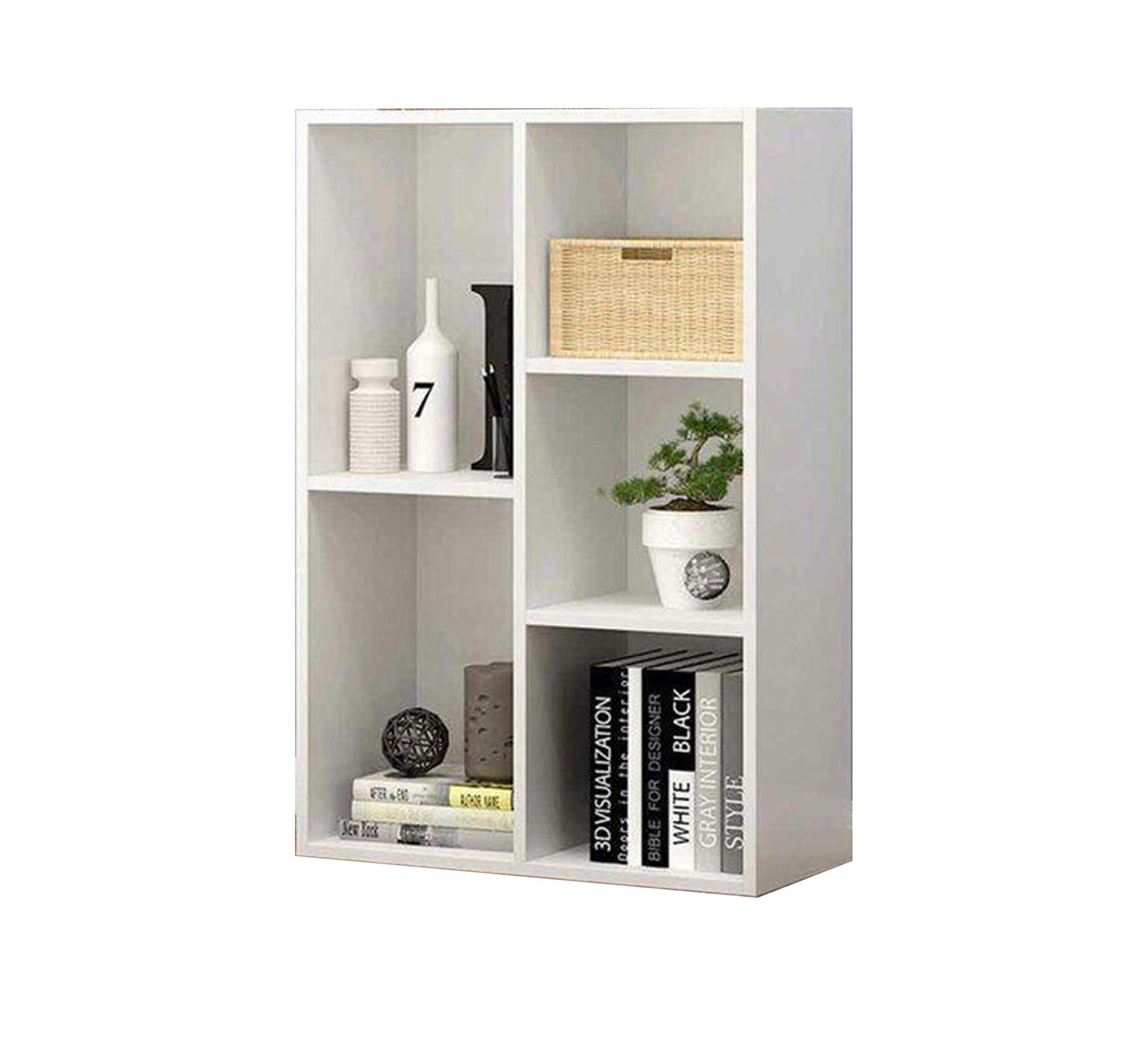 White vertical bookcase - Vitrine Furniture - Furniture