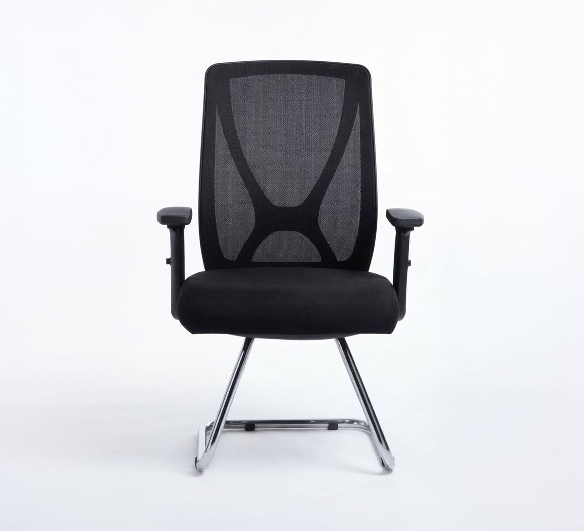 White Waiting Chair with Unique Blue Mesh - Vitrine Furniture - Office Chairs