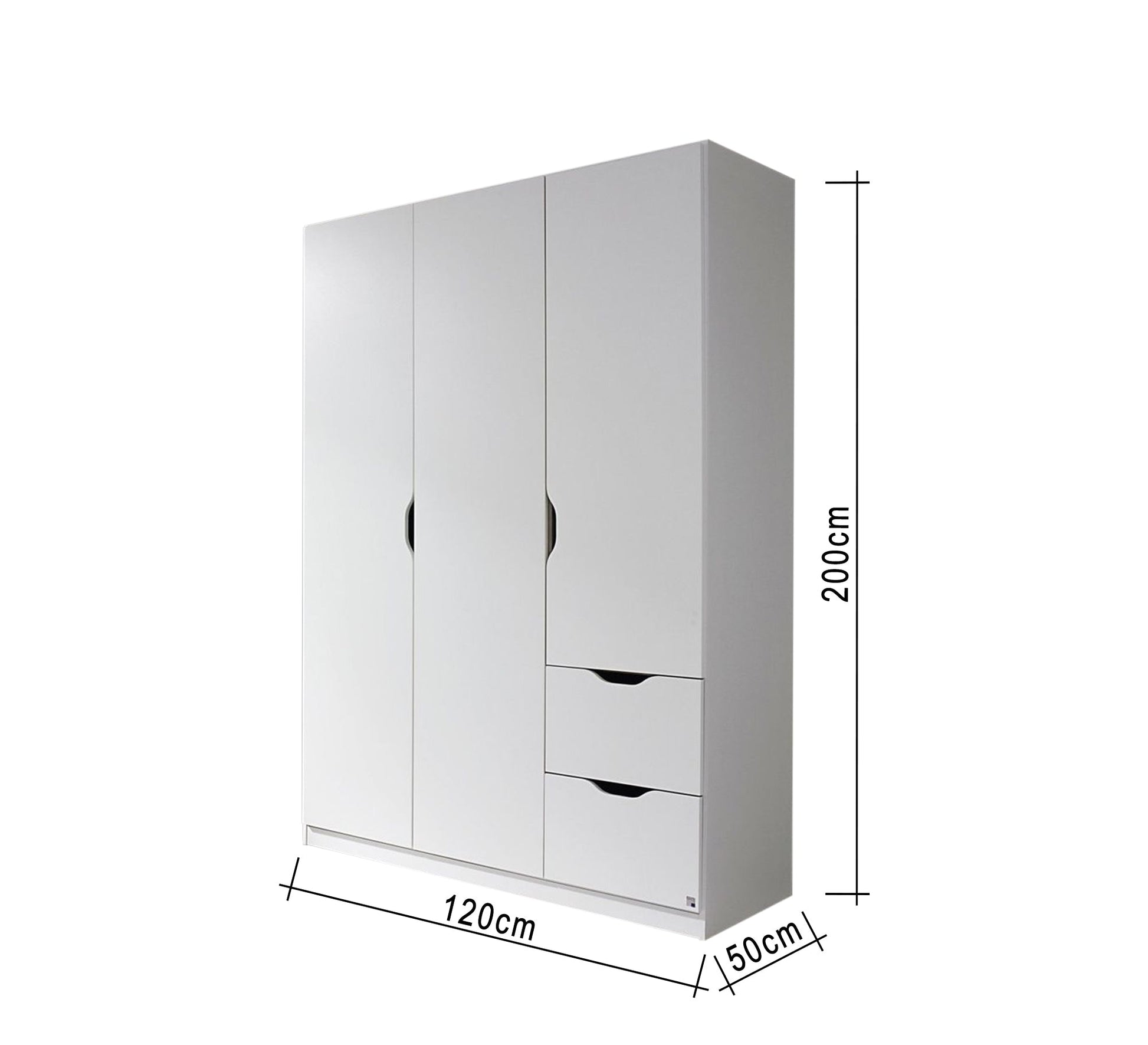 White Wardrobe, Sleek & Spacious - Vitrine Furniture - Furniture