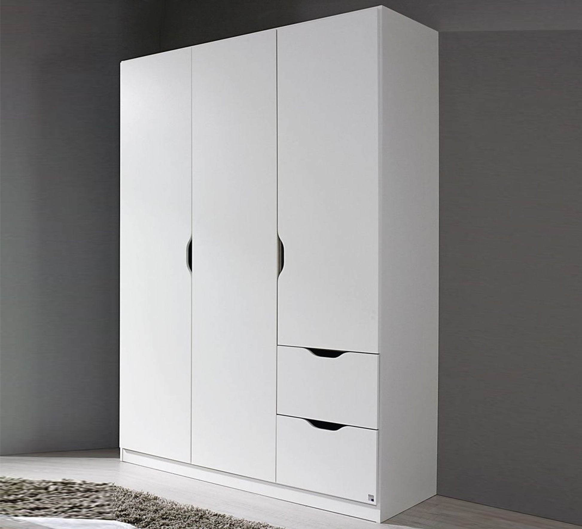 White Wardrobe, Sleek & Spacious - Vitrine Furniture - Furniture