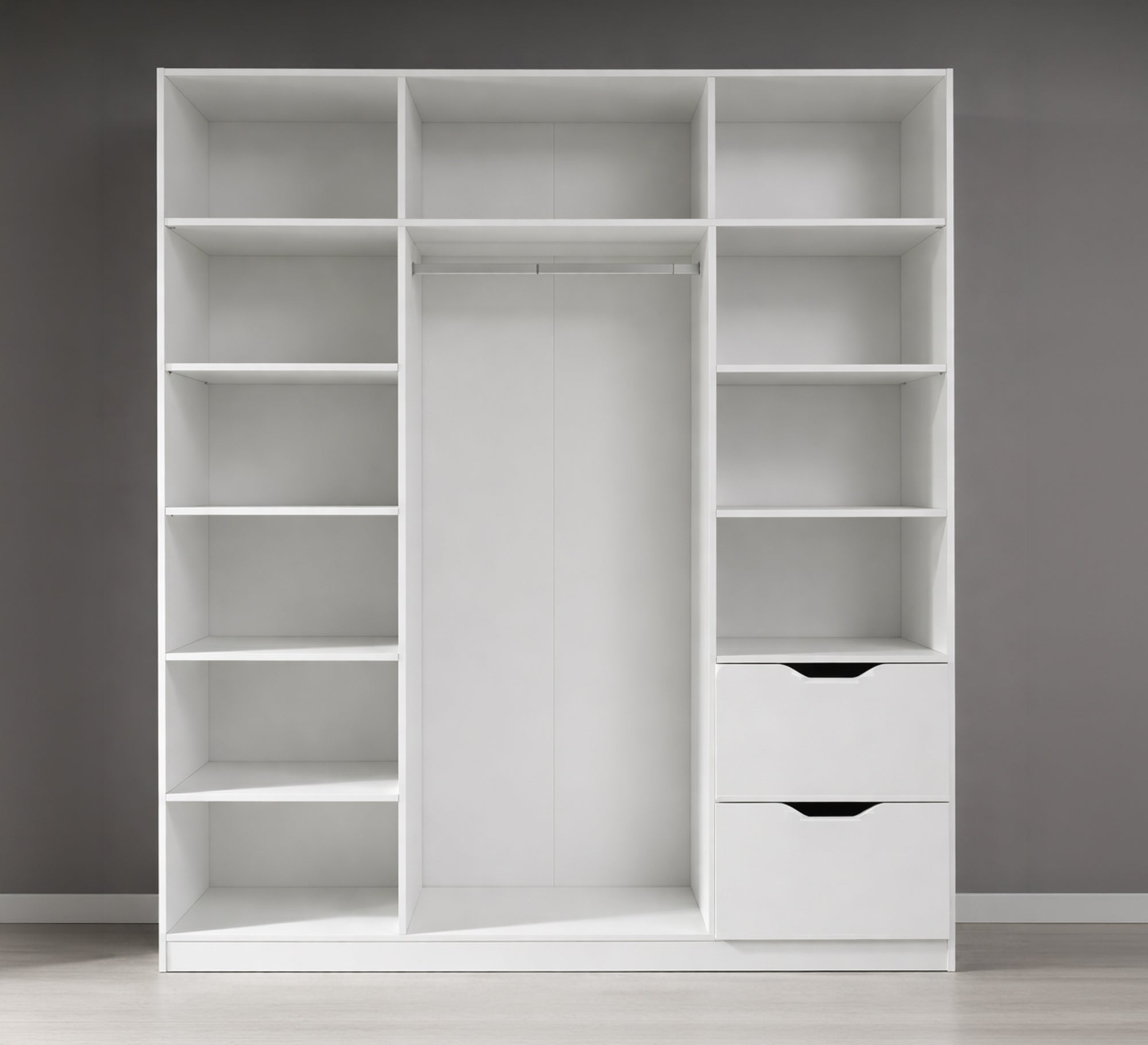 White Wardrobe, Sleek & Spacious - Vitrine Furniture - Wardrobes