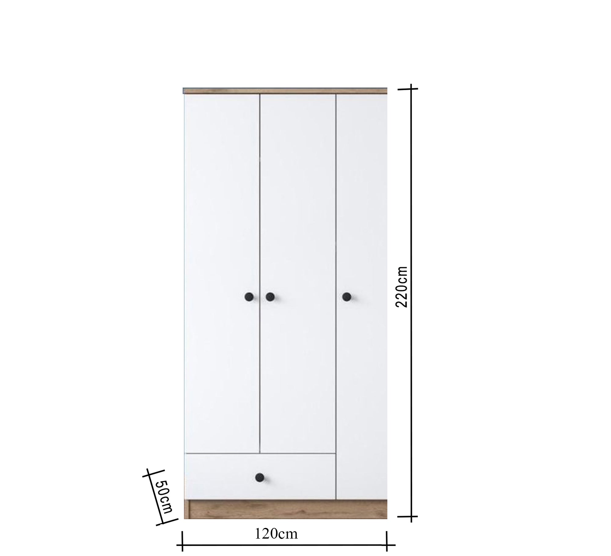 White Wardrobe with Sleek Design with External Storage - Vitrine Furniture - Furniture