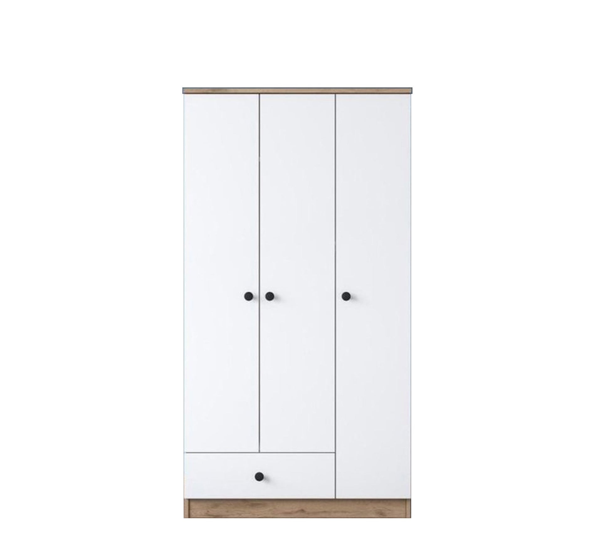 White Wardrobe with Sleek Design with External Storage - Vitrine Furniture - Furniture