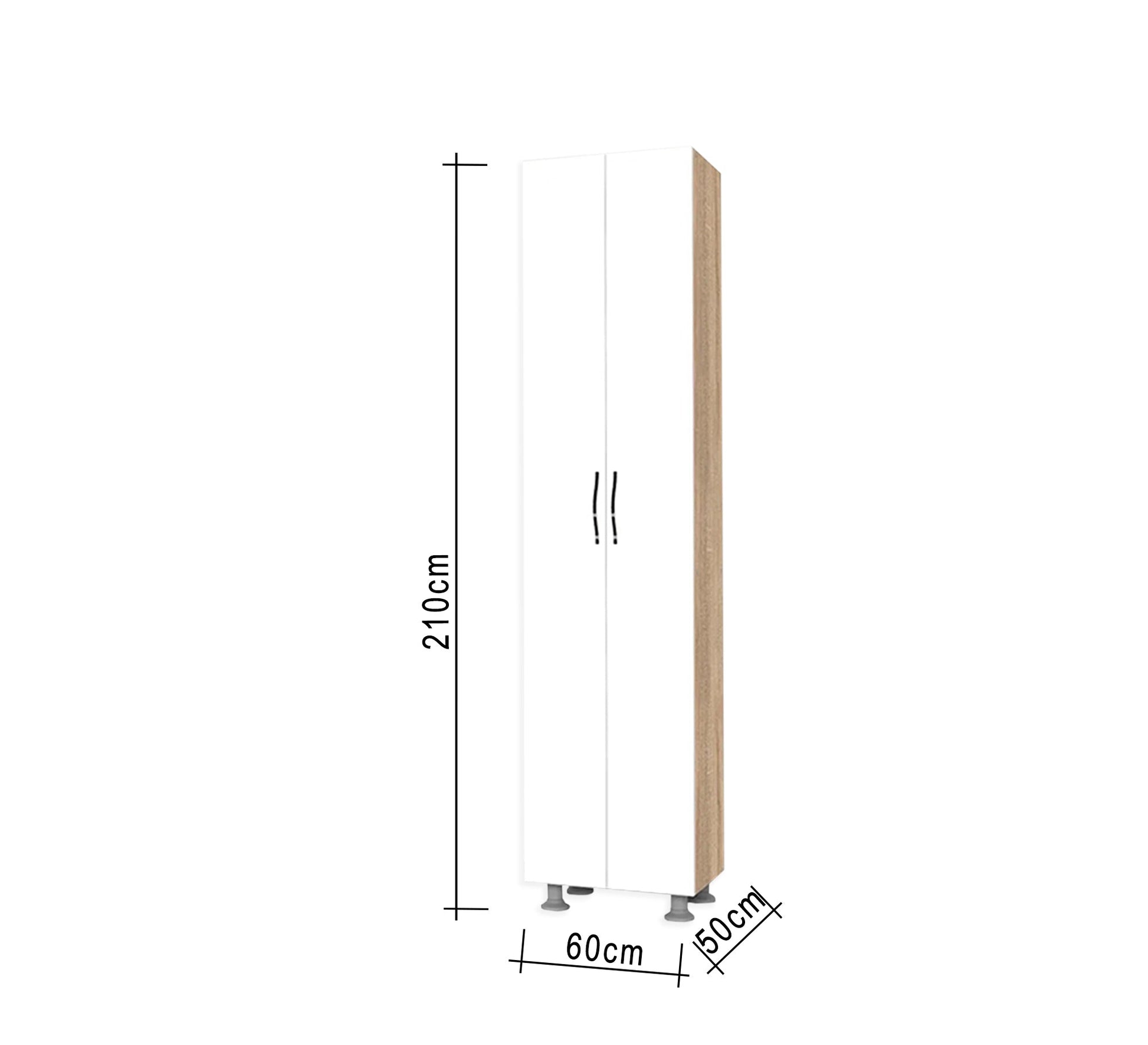 White wardrobe with two white doors - Vitrine Furniture - Furniture