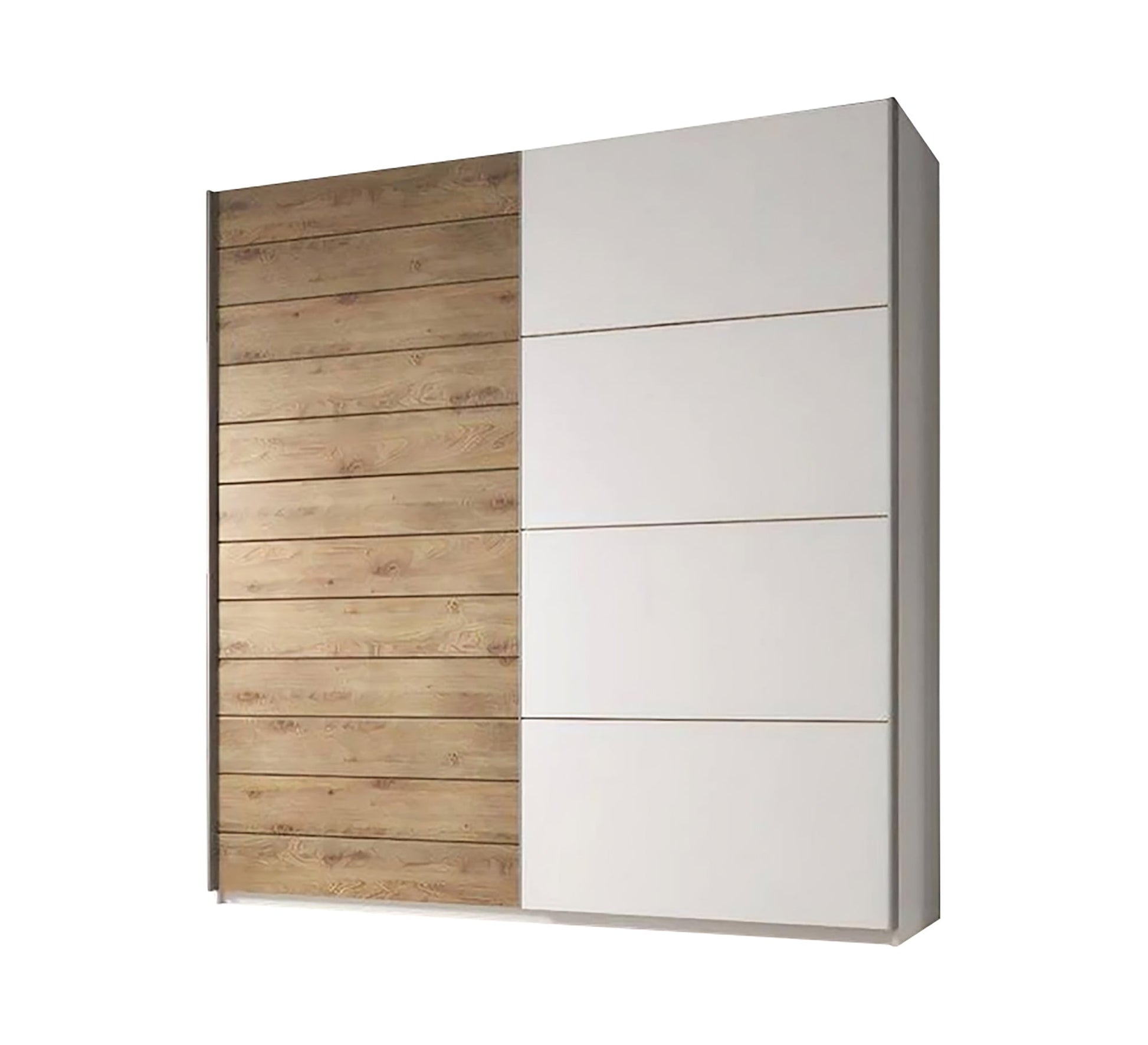 White wardrobe with wooden touches - Vitrine Furniture - Furniture