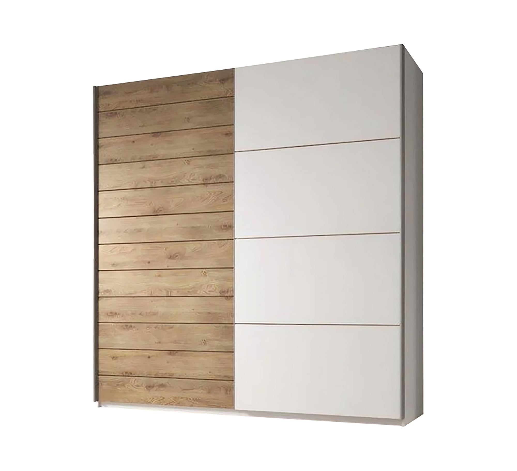 White wardrobe with wooden touches - Vitrine Furniture - Furniture