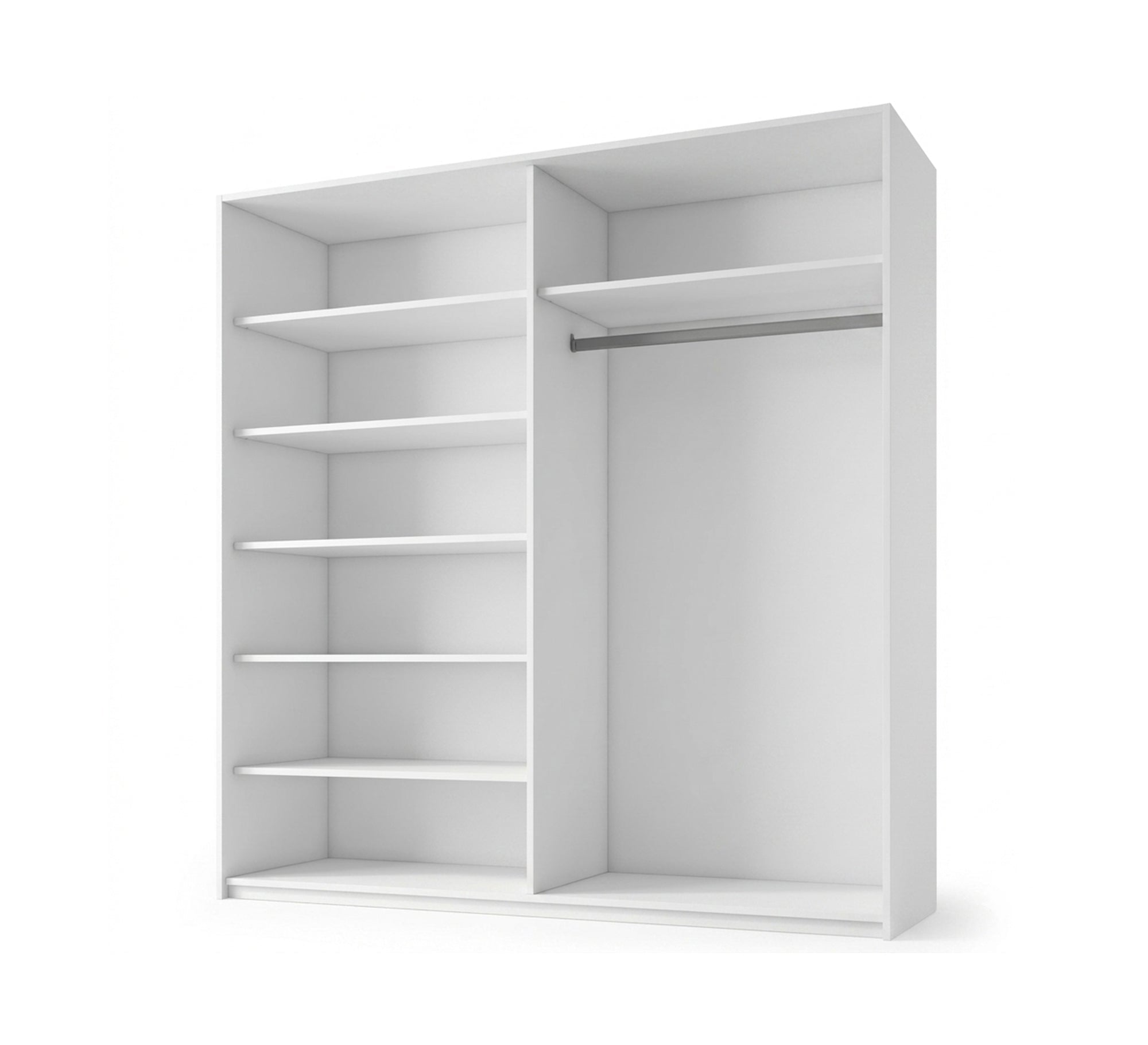 White wardrobe with wooden touches - Vitrine Furniture - Wardrobes