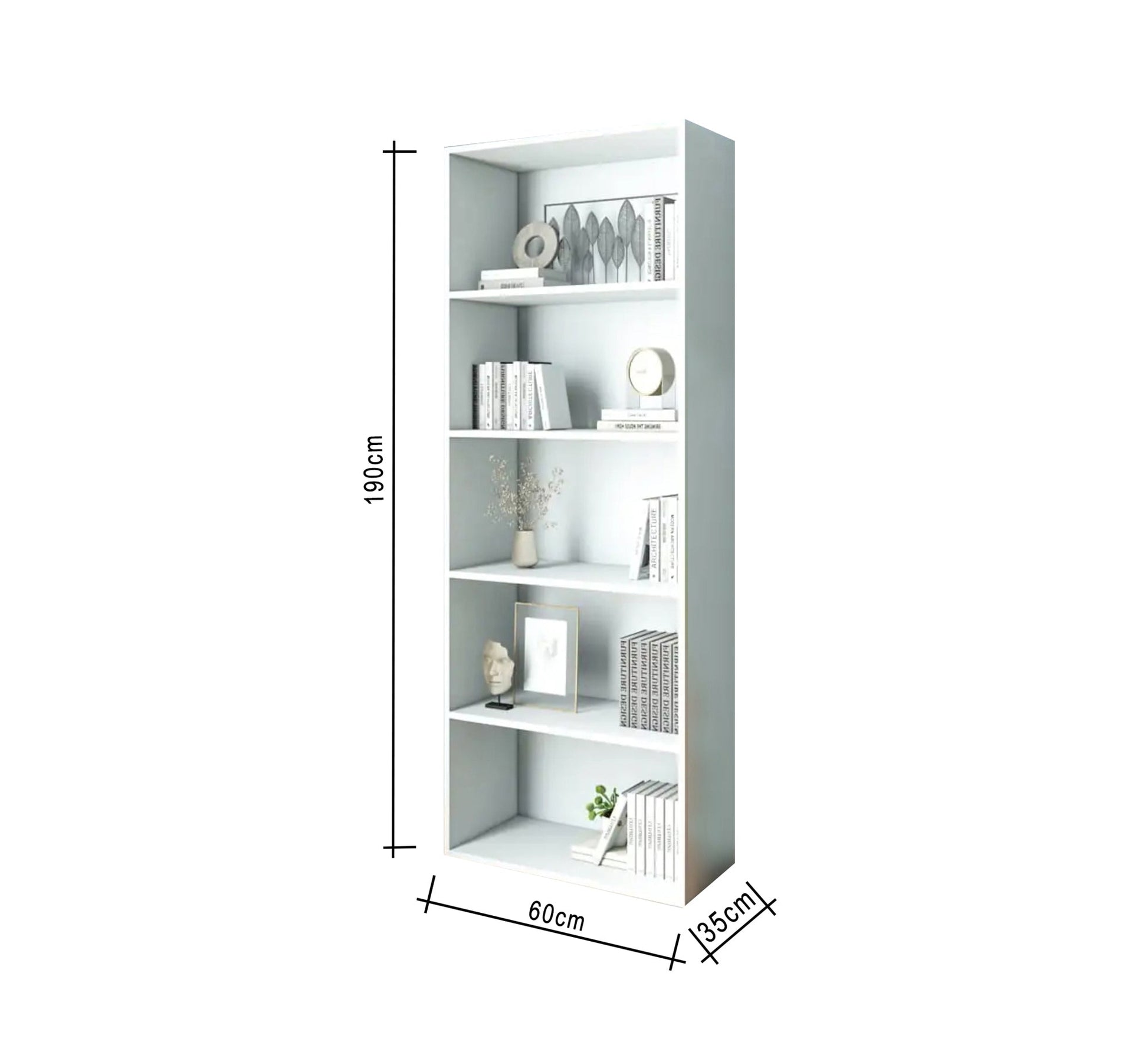 White wooden bookcase - Vitrine Furniture - Furniture
