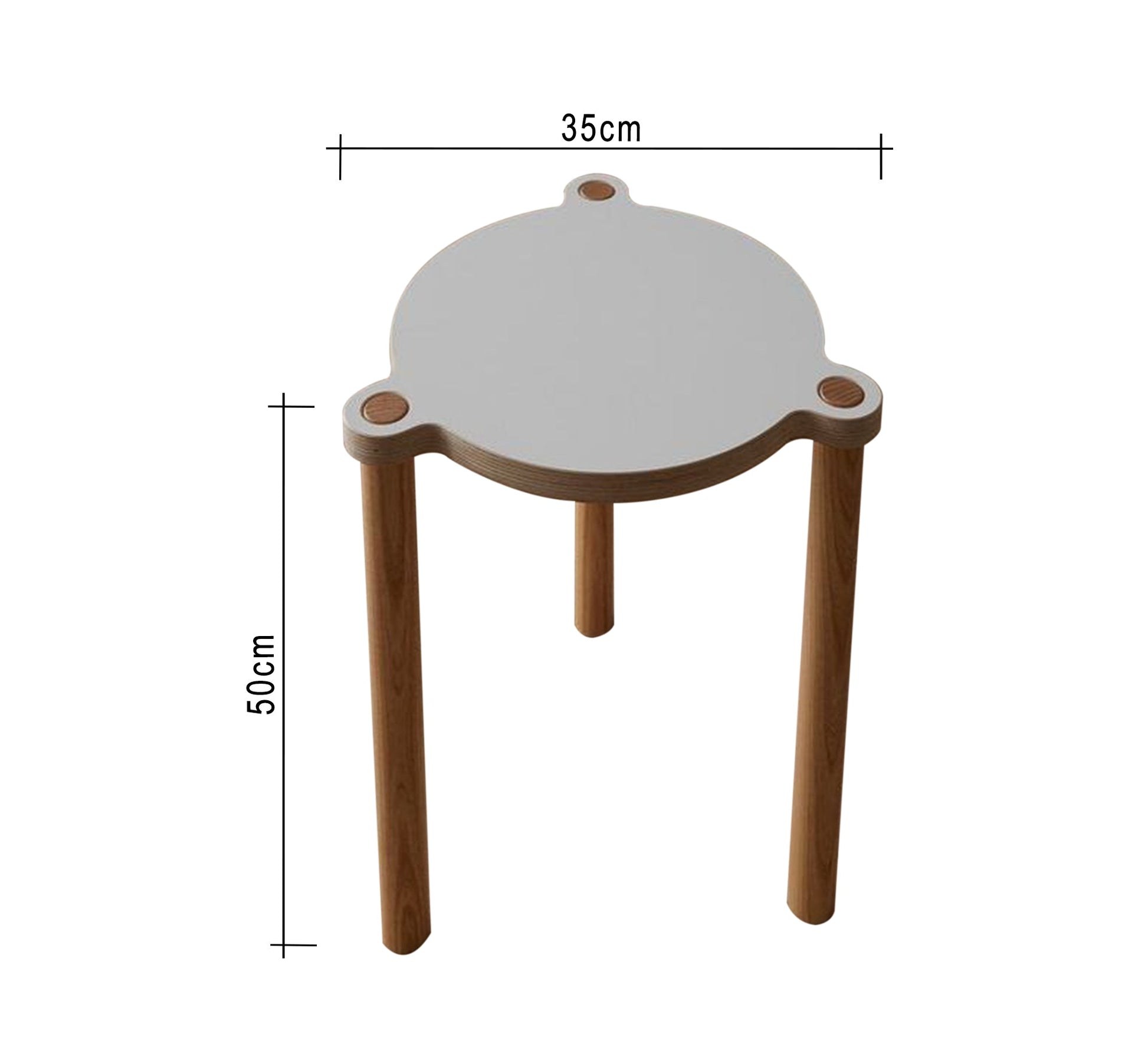 White wooden small side table - Vitrine Furniture - Furniture