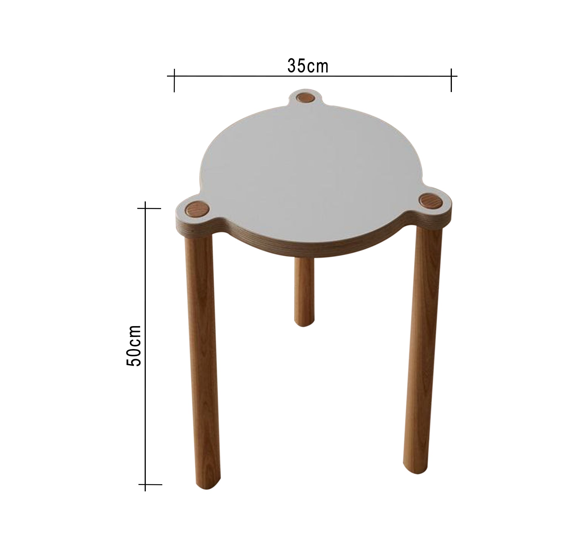 White wooden small side table - Vitrine Furniture - Furniture