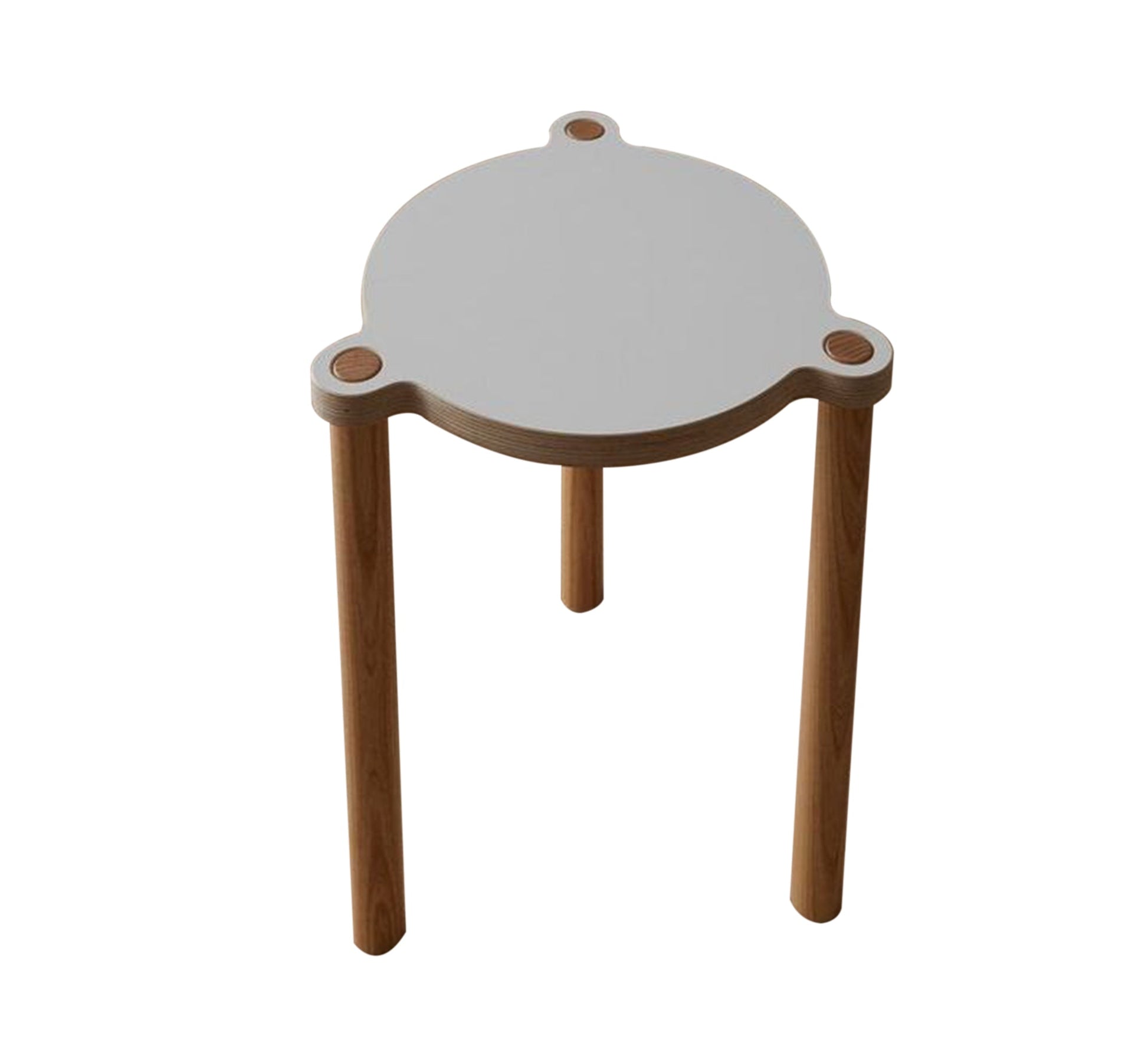 White wooden small side table - Vitrine Furniture - Furniture