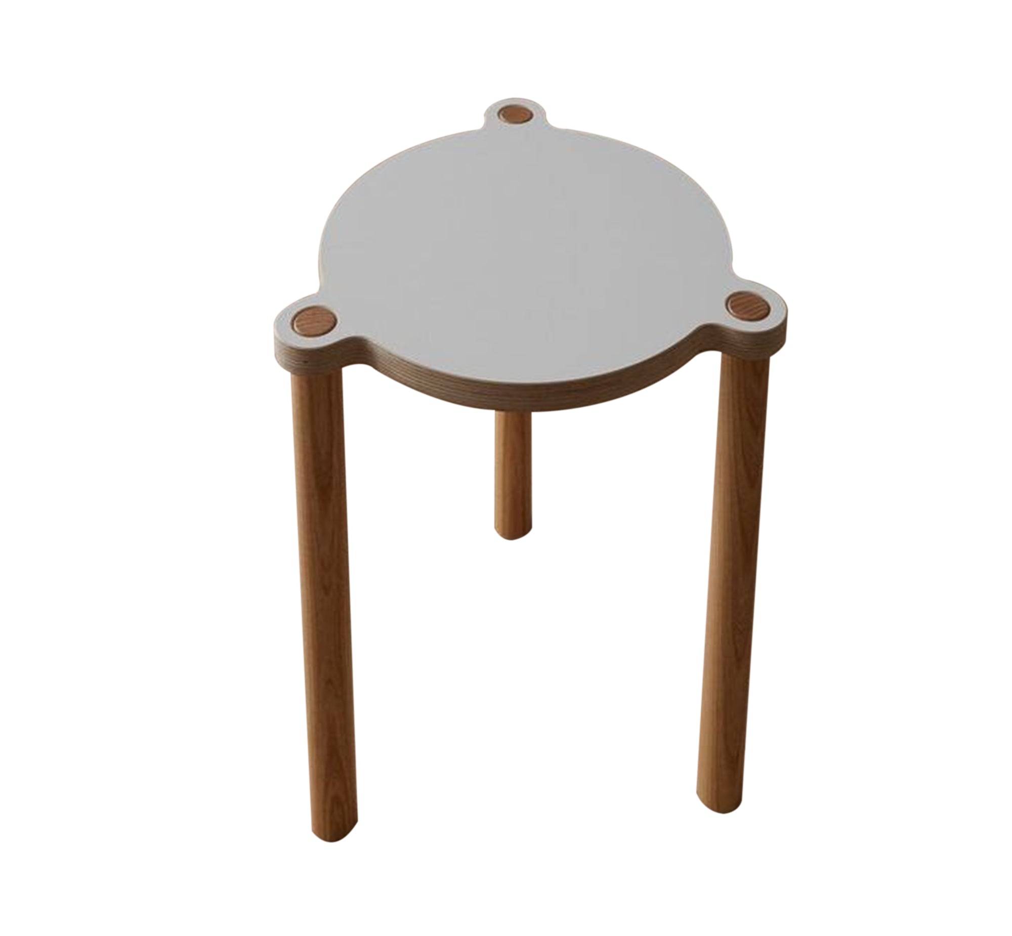 White wooden small side table - Vitrine Furniture - Furniture