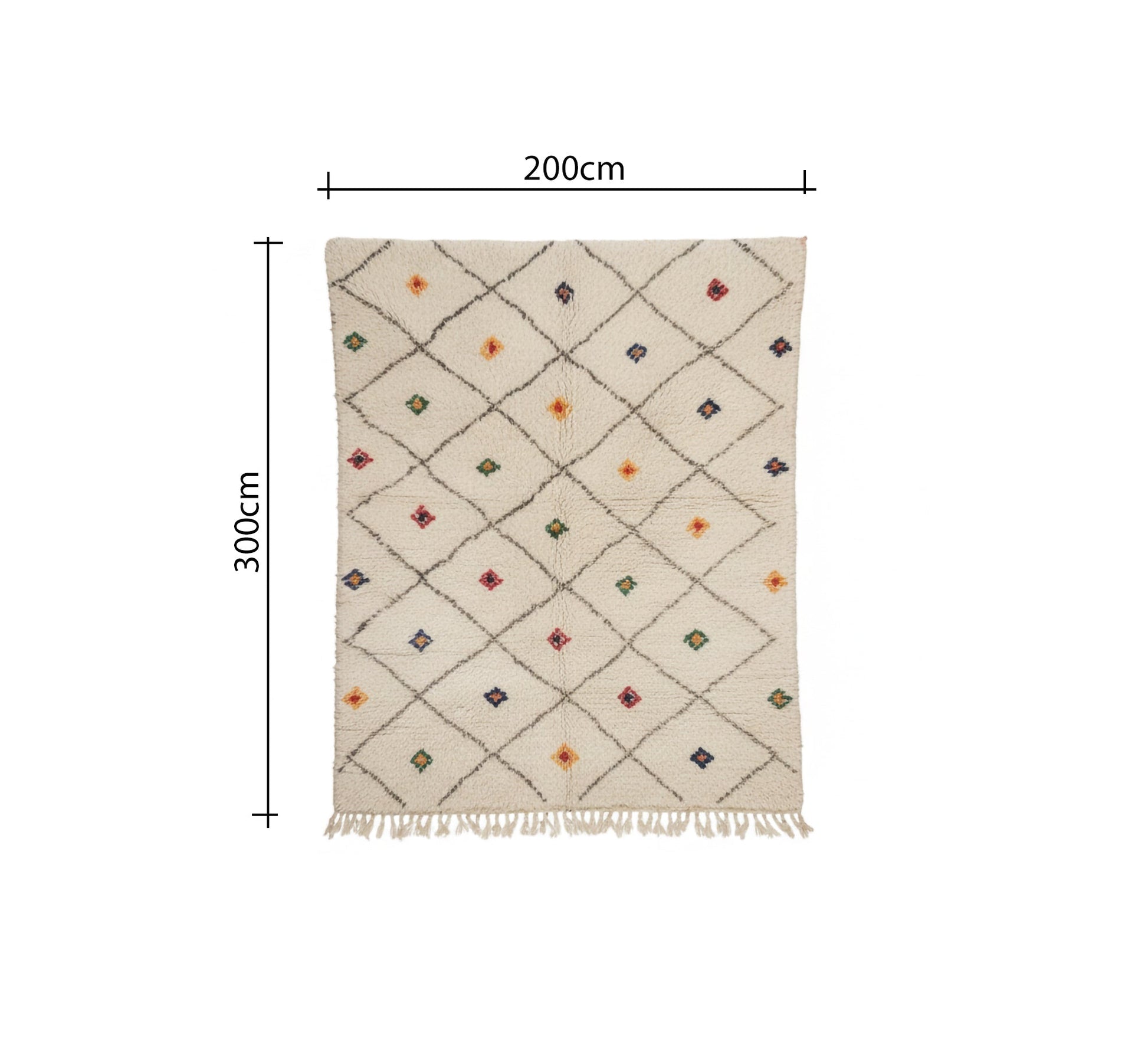 White wool diamond rug - Vitrine Furniture - Accessories