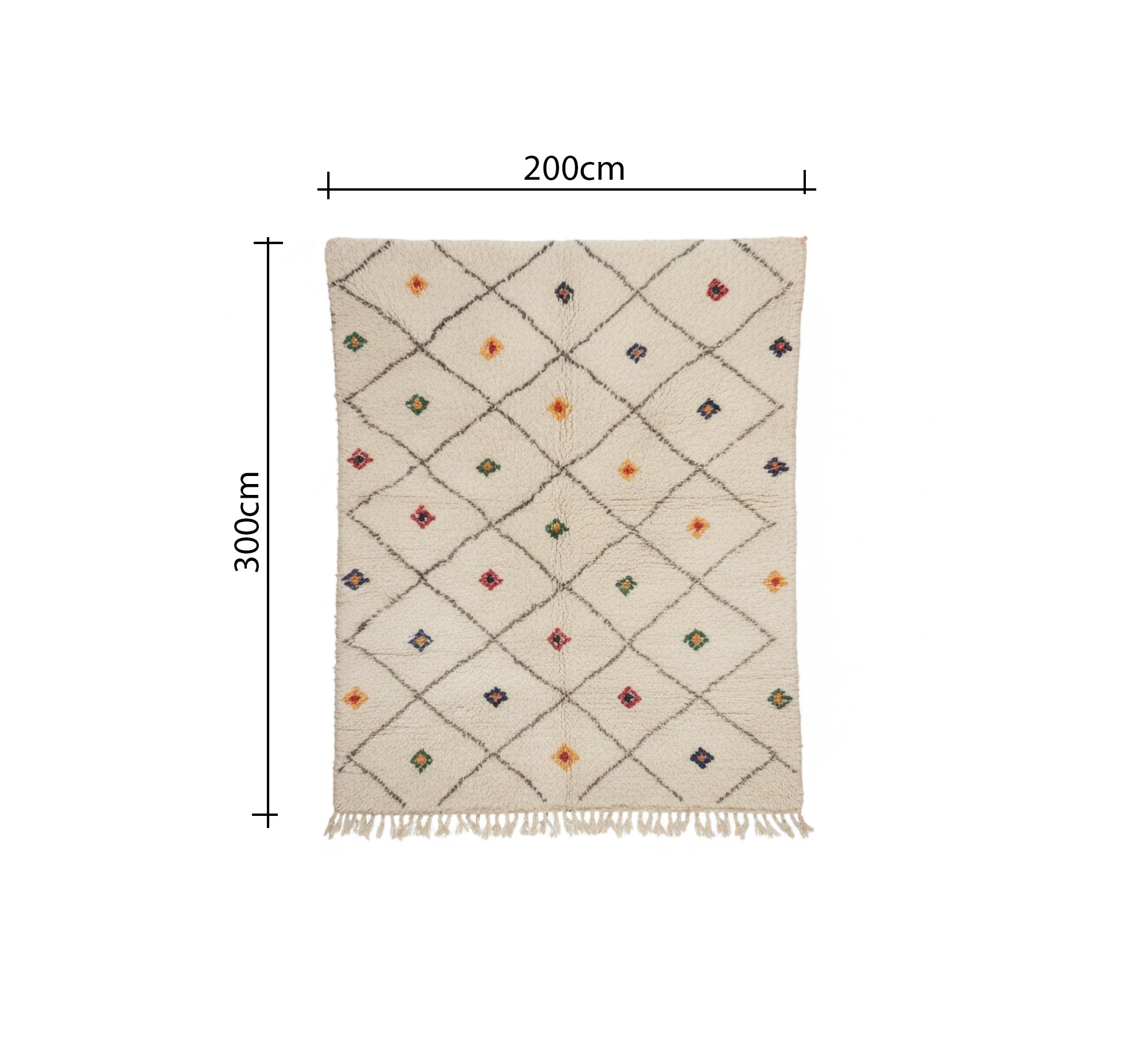 White wool diamond rug - Vitrine Furniture - Accessories