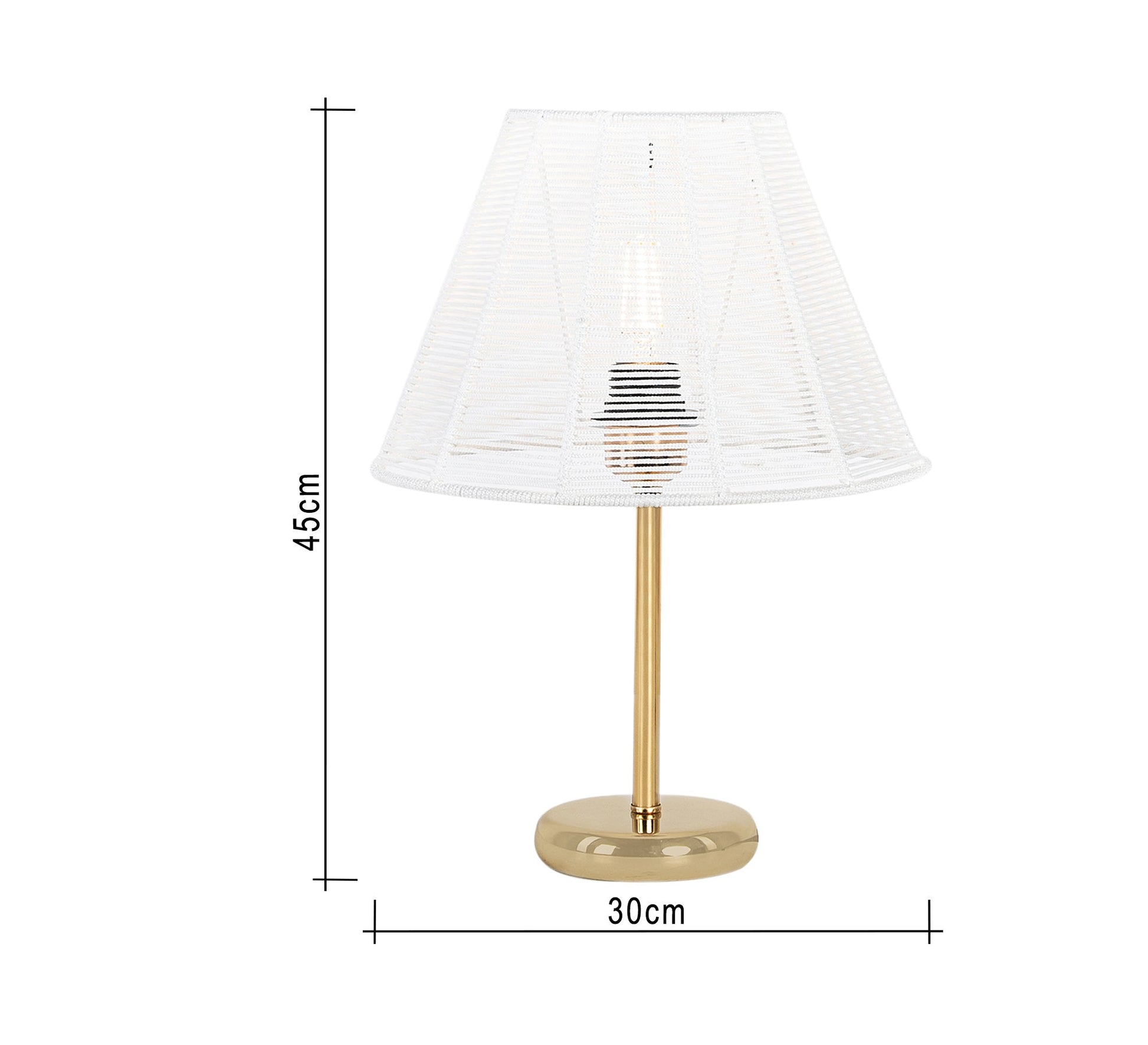 White woven thread lampshade - Vitrine Furniture - Lighting