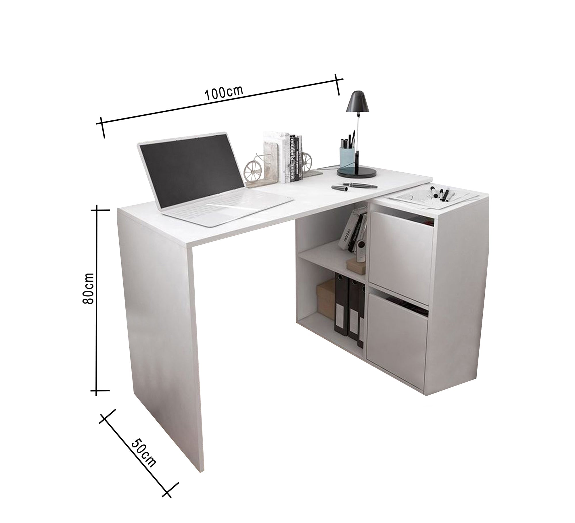 White Youth Study Desk: Sleek, Stylish, Functional - Vitrine Furniture - Furniture