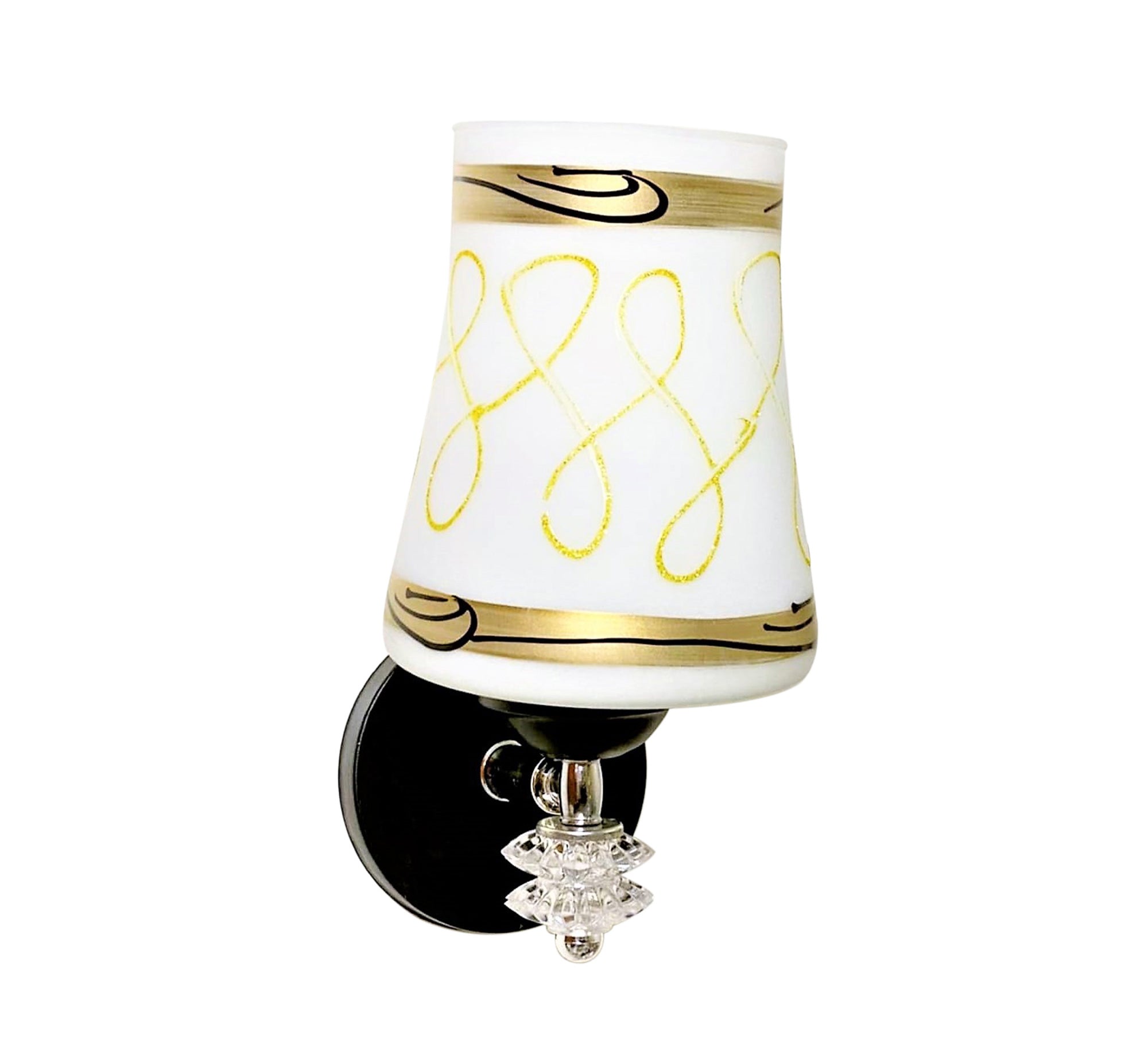 White*gold metal glass wall Sconce - Vitrine Furniture - Lighting