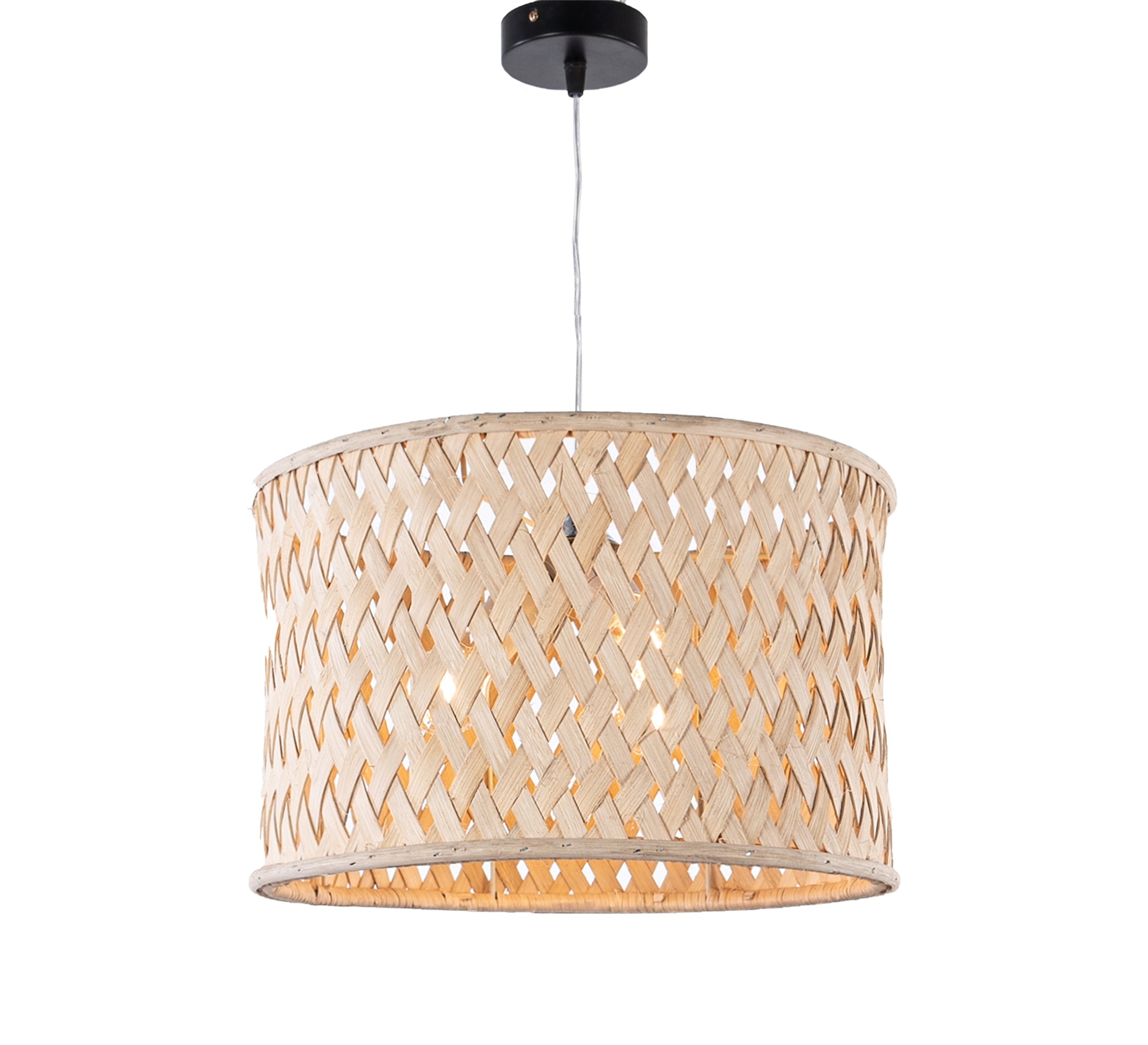 Wide braided bamboo pendant light - Vitrine Furniture - Lighting