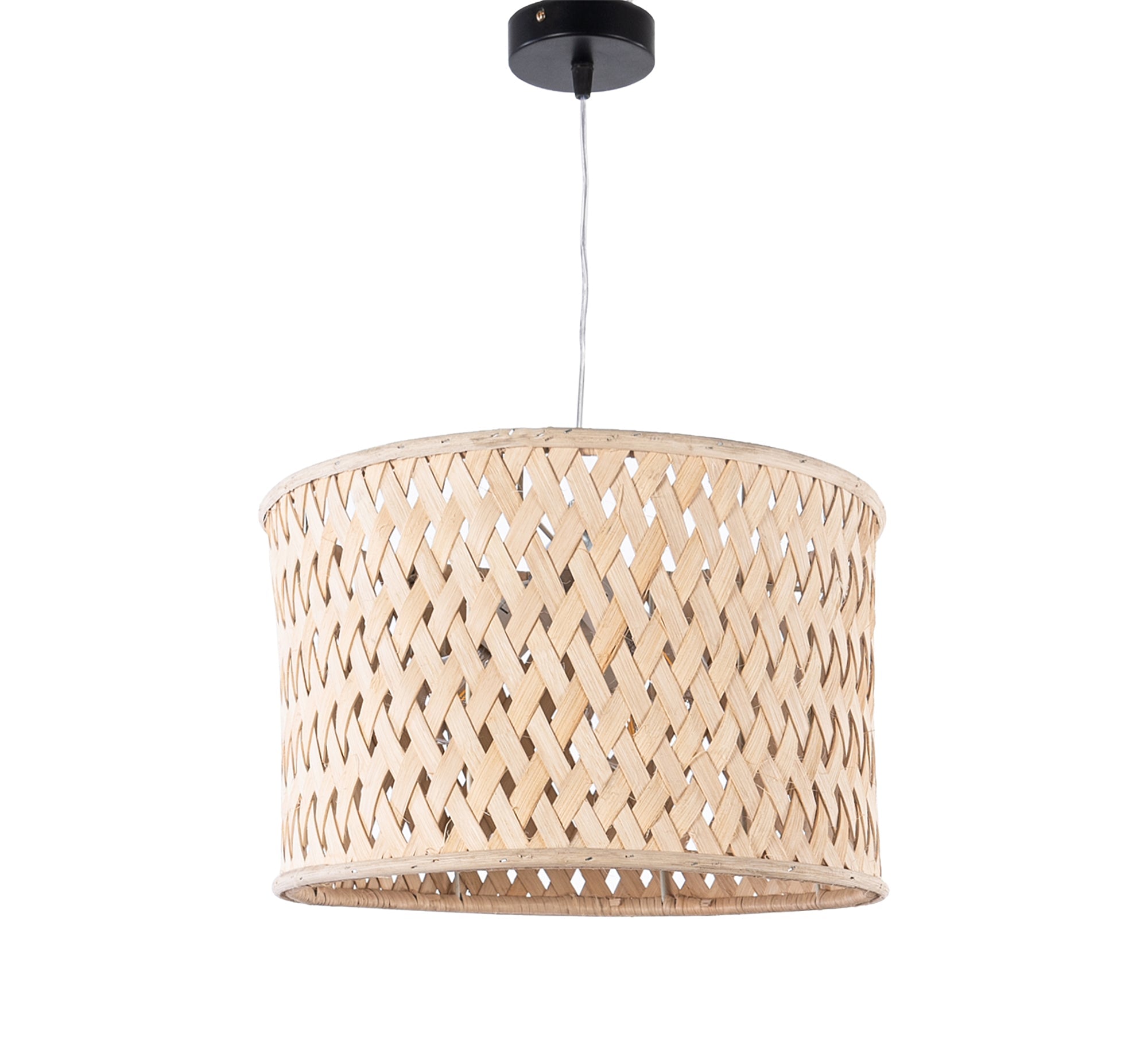 Wide braided bamboo pendant light - Vitrine Furniture - Lighting