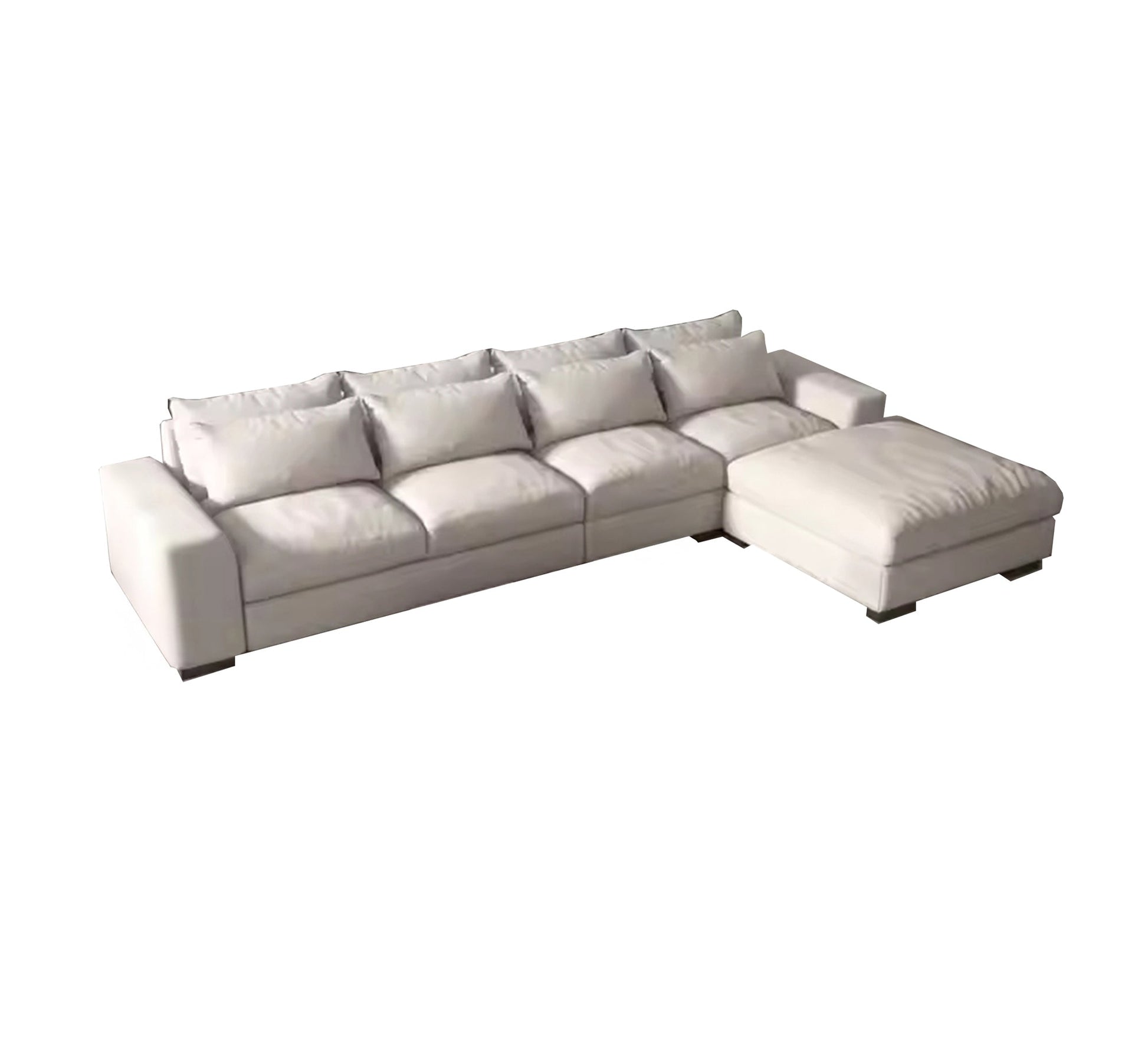 Wide corner sofa in white - Vitrine Furniture - Furniture