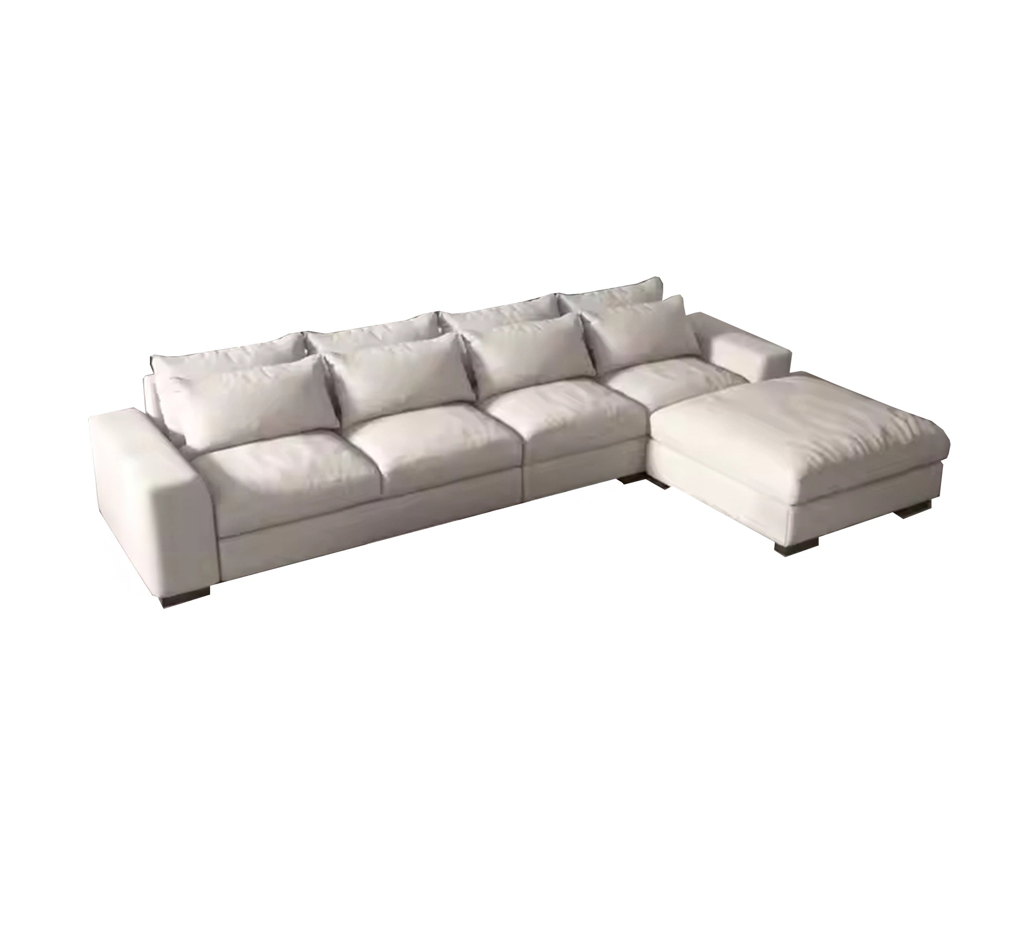 Wide corner sofa in white - Vitrine Furniture - Furniture