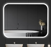 Wide mirror with illuminated edge and rounded corners - Vitrine Furniture - Mirrors