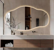 Wide organic washbasin mirror Double Mirror - Vitrine Furniture - Mirrors