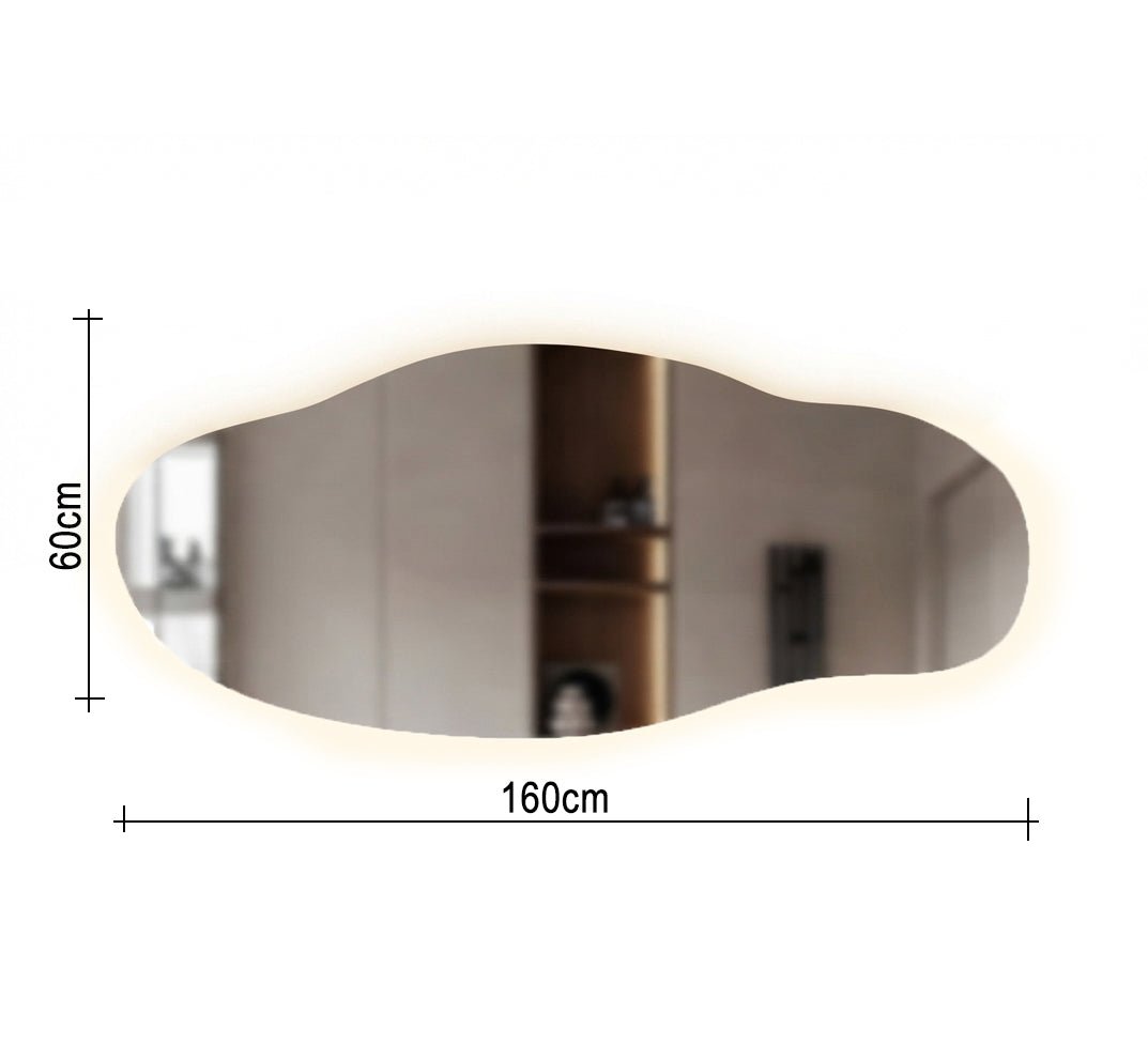 Wide organic washbasin mirror Double Mirror - Vitrine Furniture - Mirrors